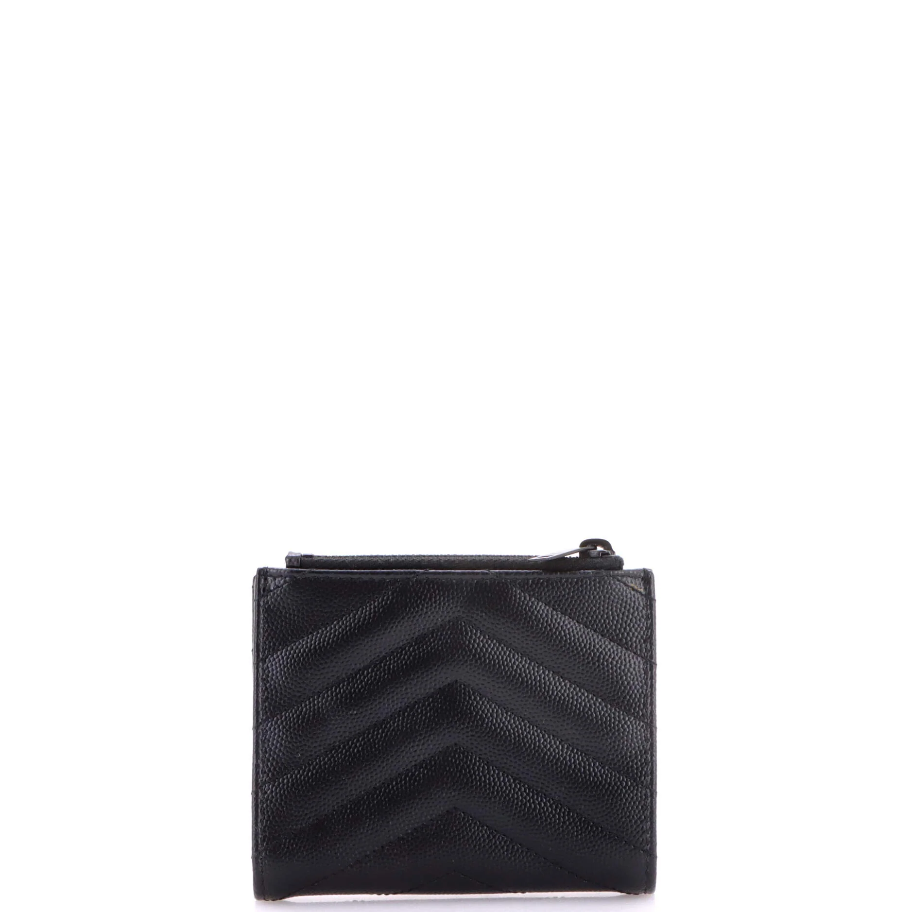 Classic Monogram Zipped Card Case Matelasse Chevron Leather - Image 3