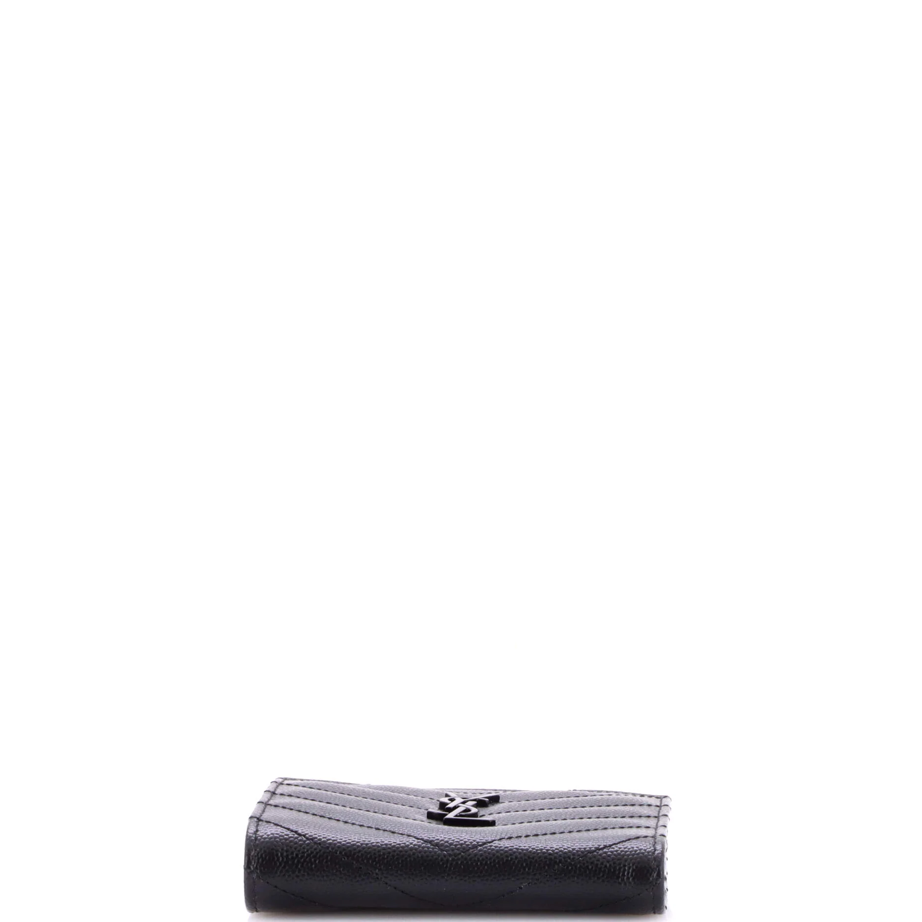 Classic Monogram Zipped Card Case Matelasse Chevron Leather - Image 4