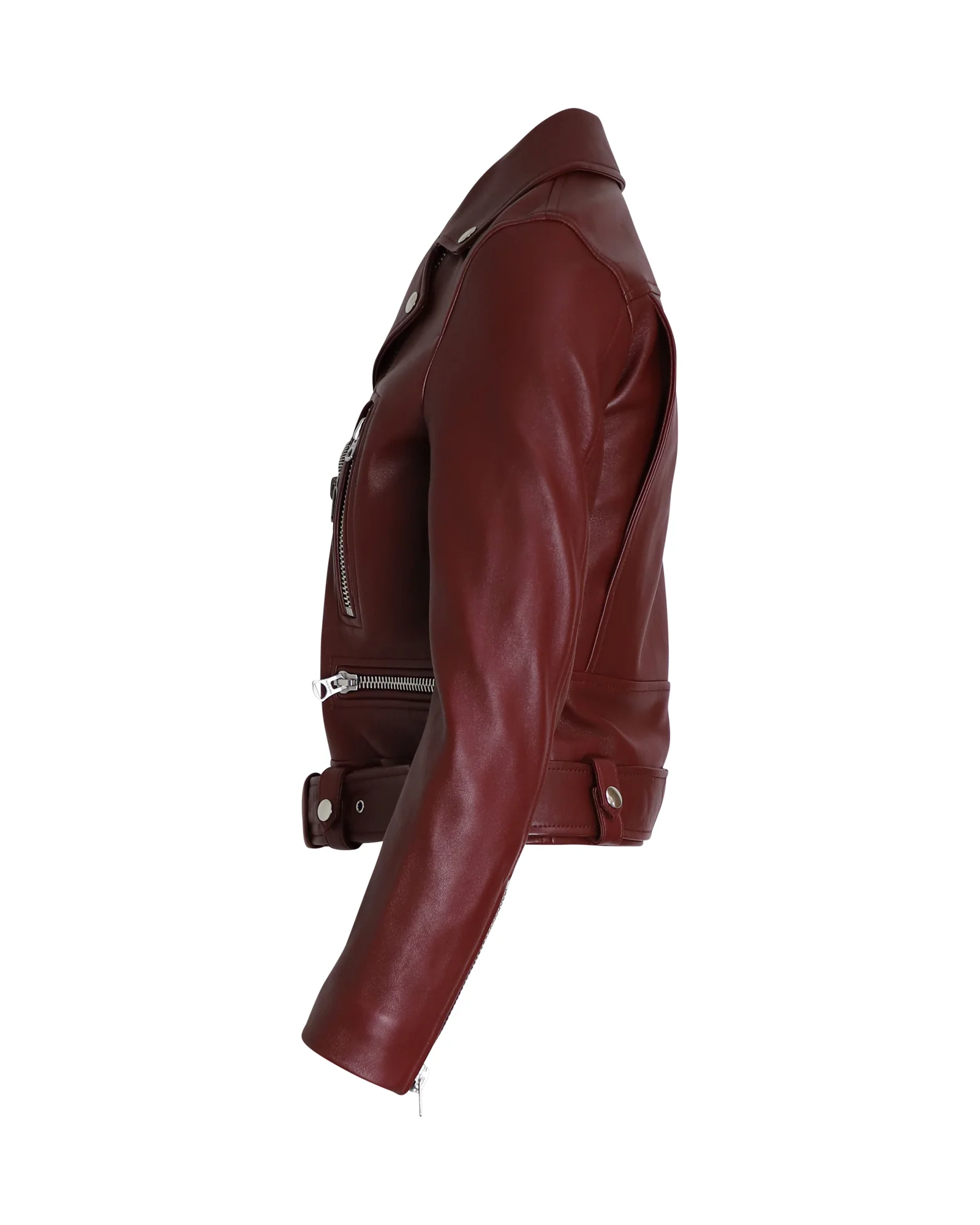 Women's Acne Studios Biker Jacket in Red Leather - Image 3