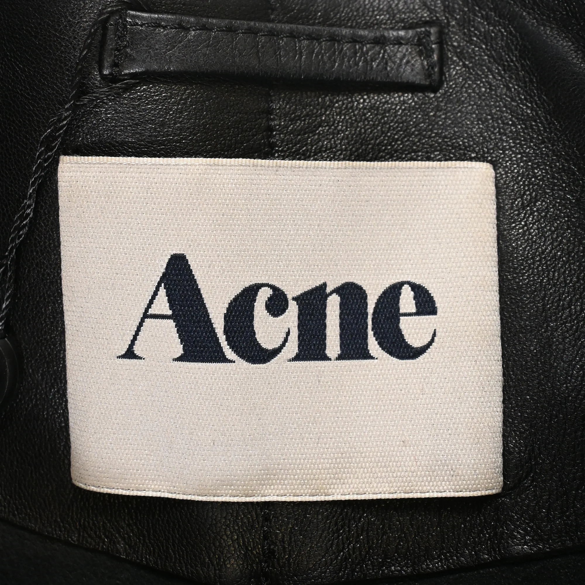 Women's Acne Studios Long Coat with Belt in Black Leather - Image 5