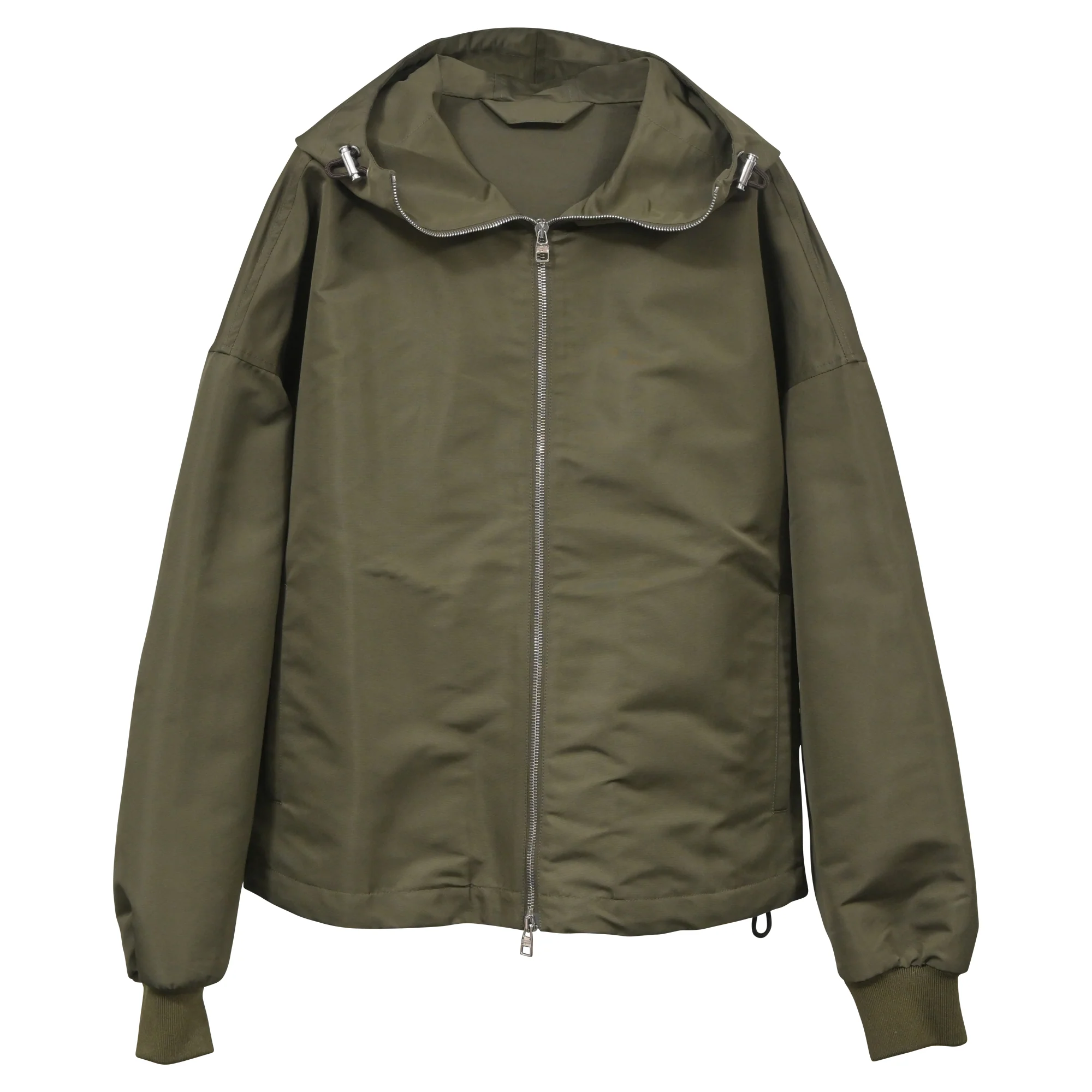 Men's Alexander McQueen Blake Illustration Hooded Jacket in Olive Green Polyester