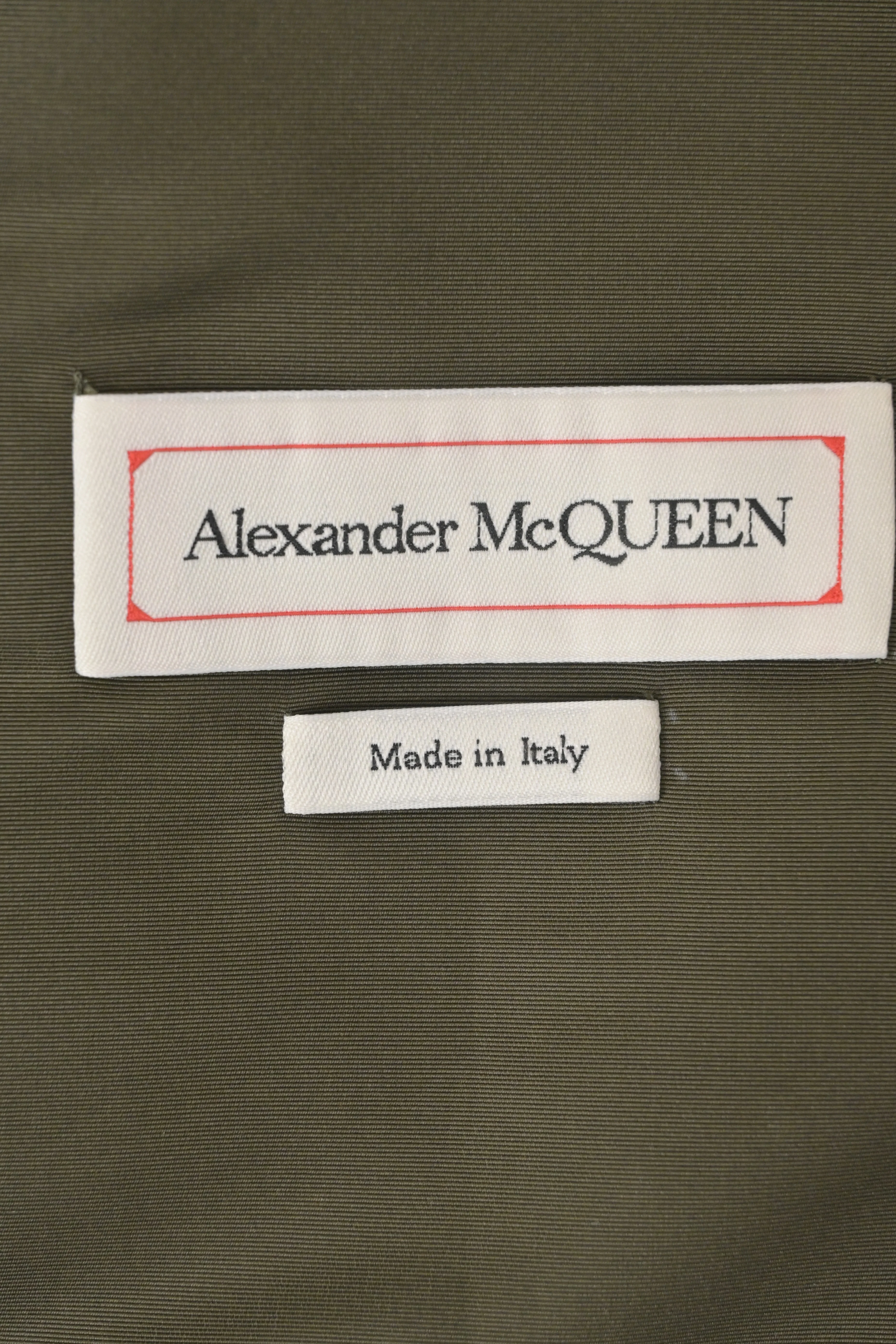 Men's Alexander McQueen Blake Illustration Hooded Jacket in Olive Green Polyester - Image 10