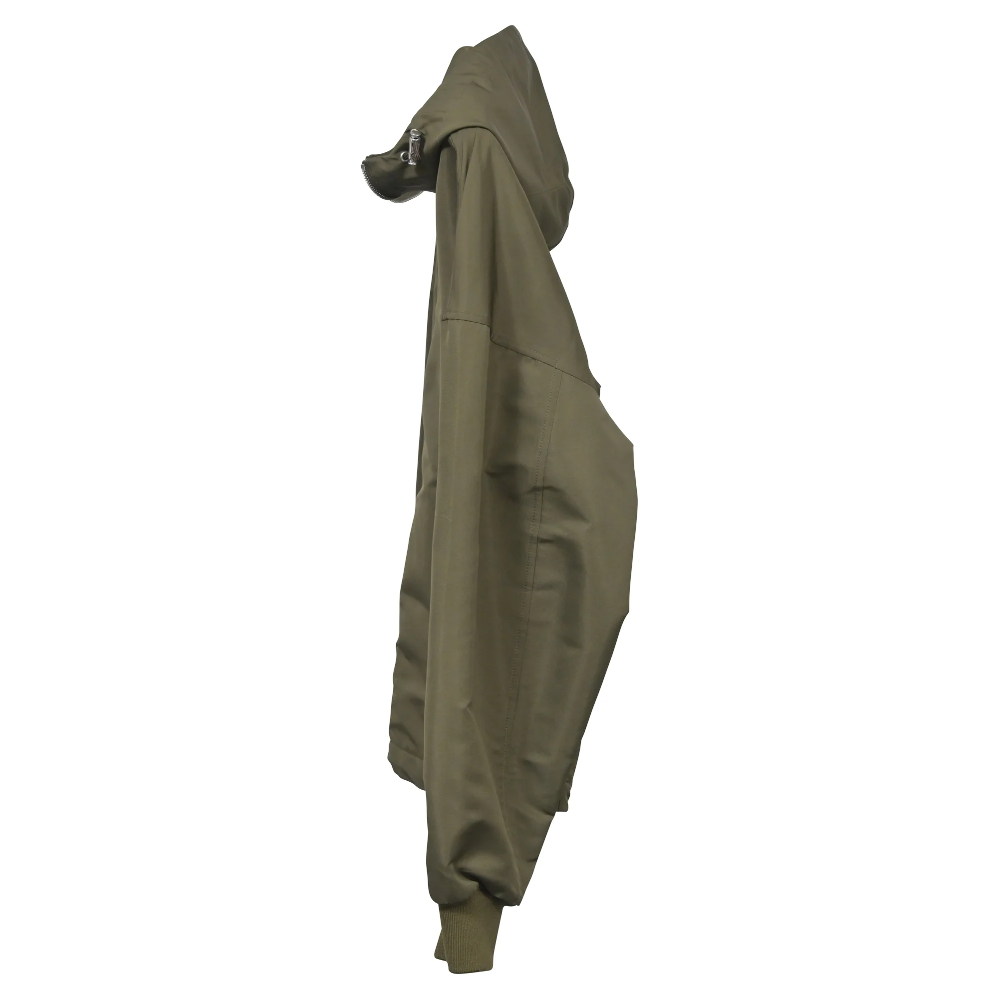 Men's Alexander McQueen Blake Illustration Hooded Jacket in Olive Green Polyester - Image 2