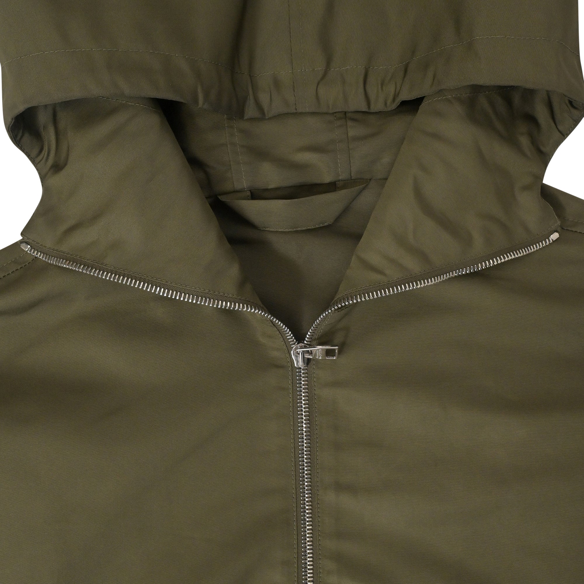 Men's Alexander McQueen Blake Illustration Hooded Jacket in Olive Green Polyester - Image 4