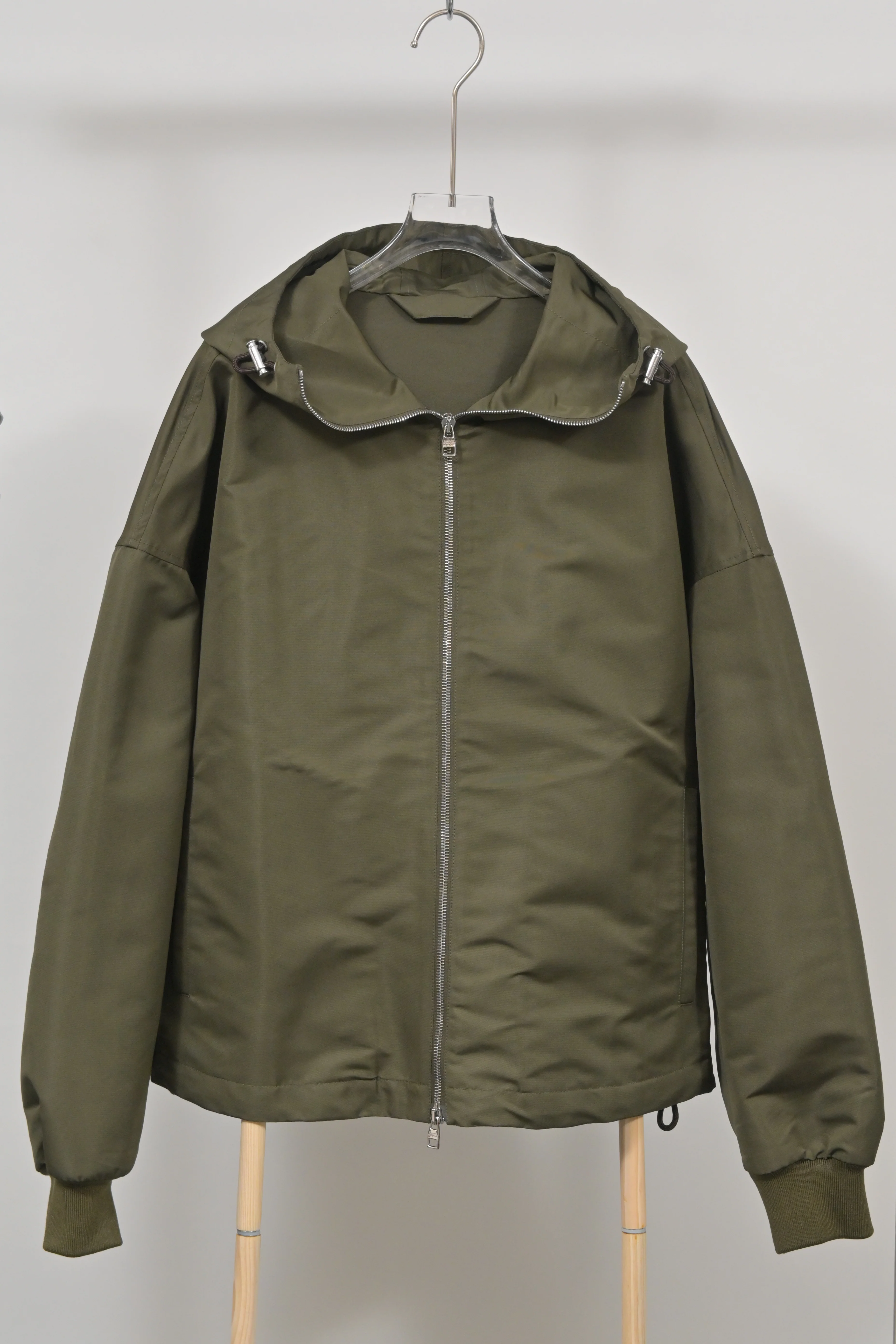 Men's Alexander McQueen Blake Illustration Hooded Jacket in Olive Green Polyester - Image 6