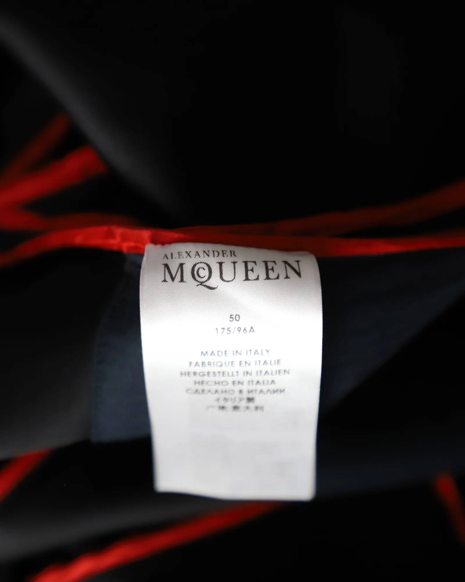 Men's Alexander McQueen Short Pea Coat in Navy Blue Virgin Wool - Image 5