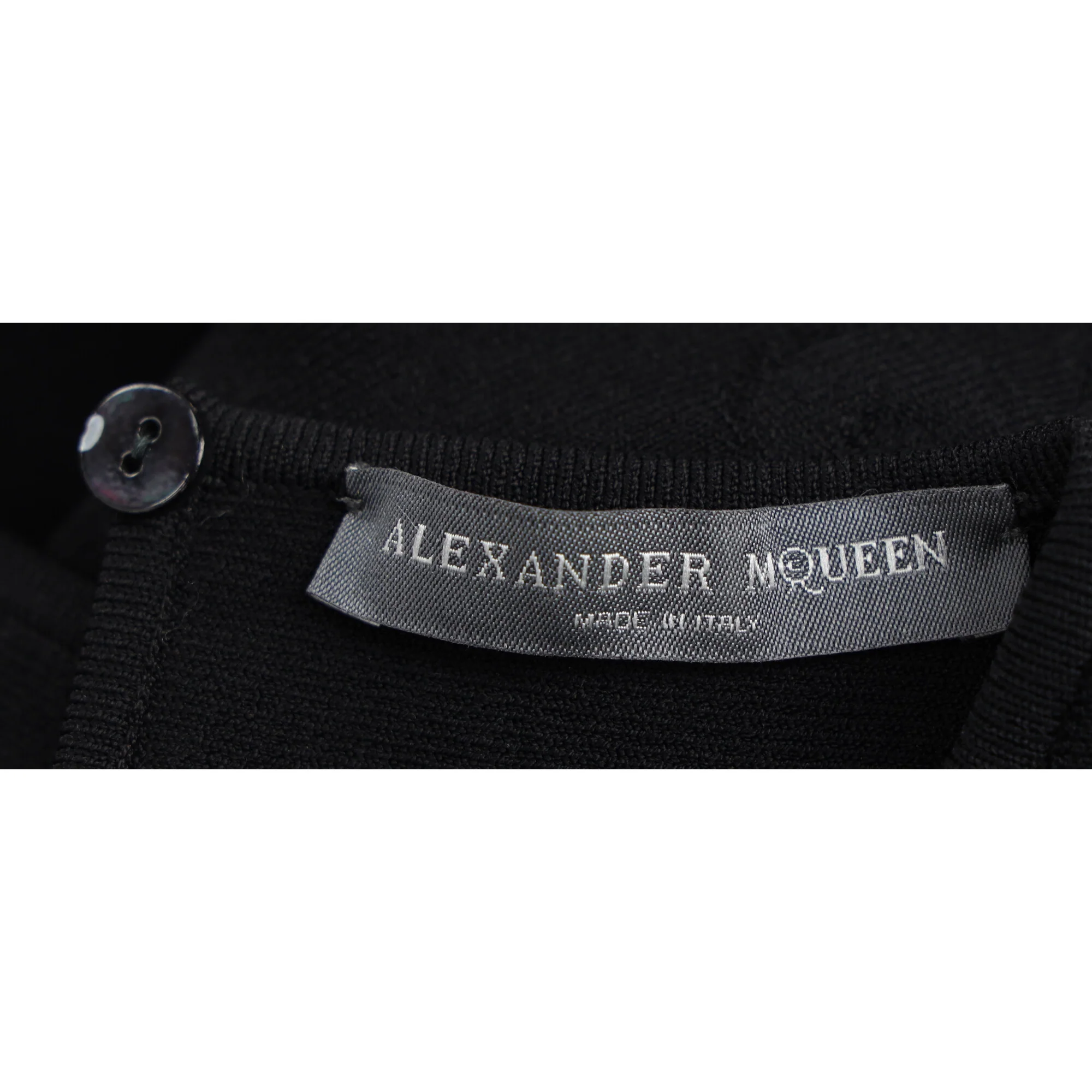Women's Alexander McQueen Fit And Flare Mini Dress in Black Viscose - Image 10