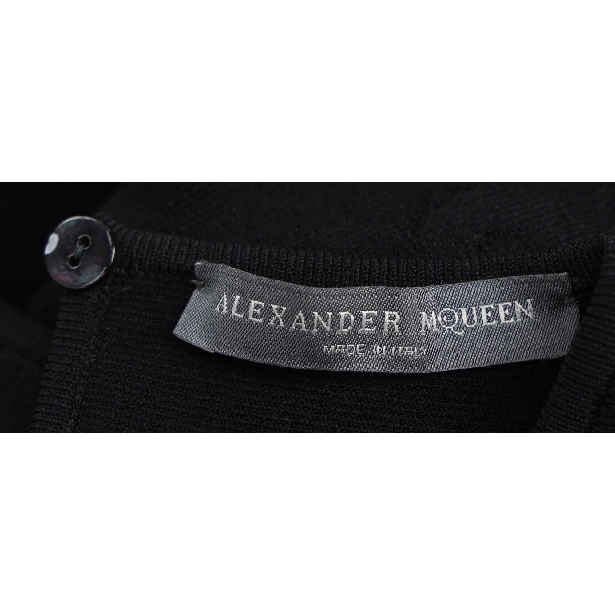 Women's Alexander McQueen Fit And Flare Mini Dress in Black Viscose - Image 4