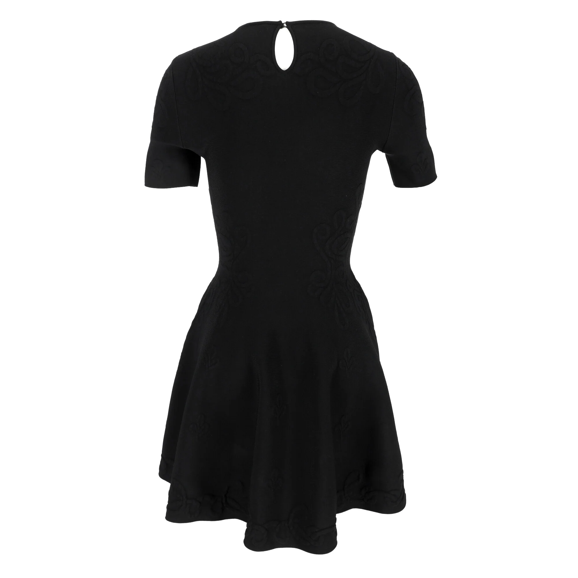 Women's Alexander McQueen Fit And Flare Mini Dress in Black Viscose - Image 9