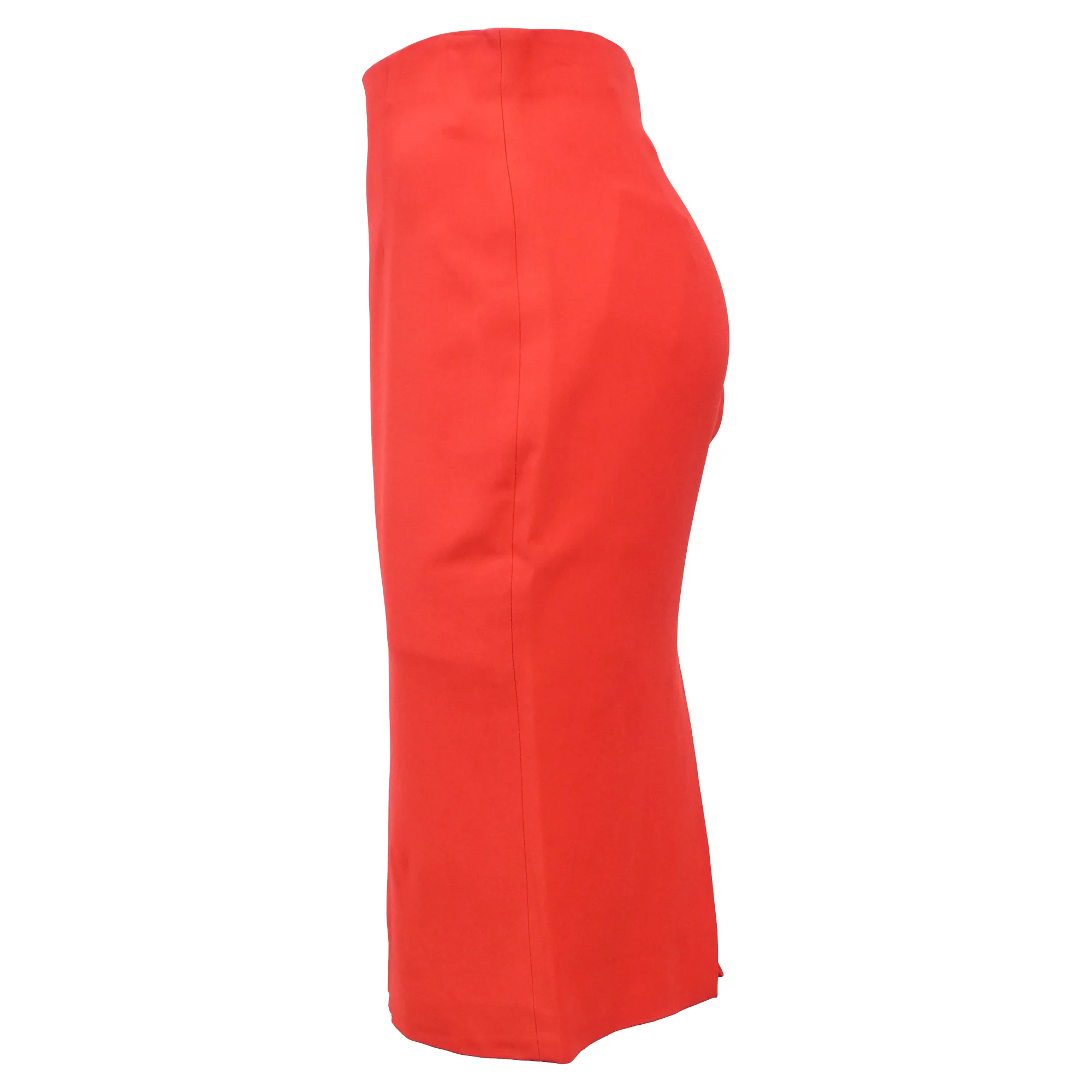 Women's Alexander Mcqueen Midi Pencil Skirt in Red Wool - Image 2