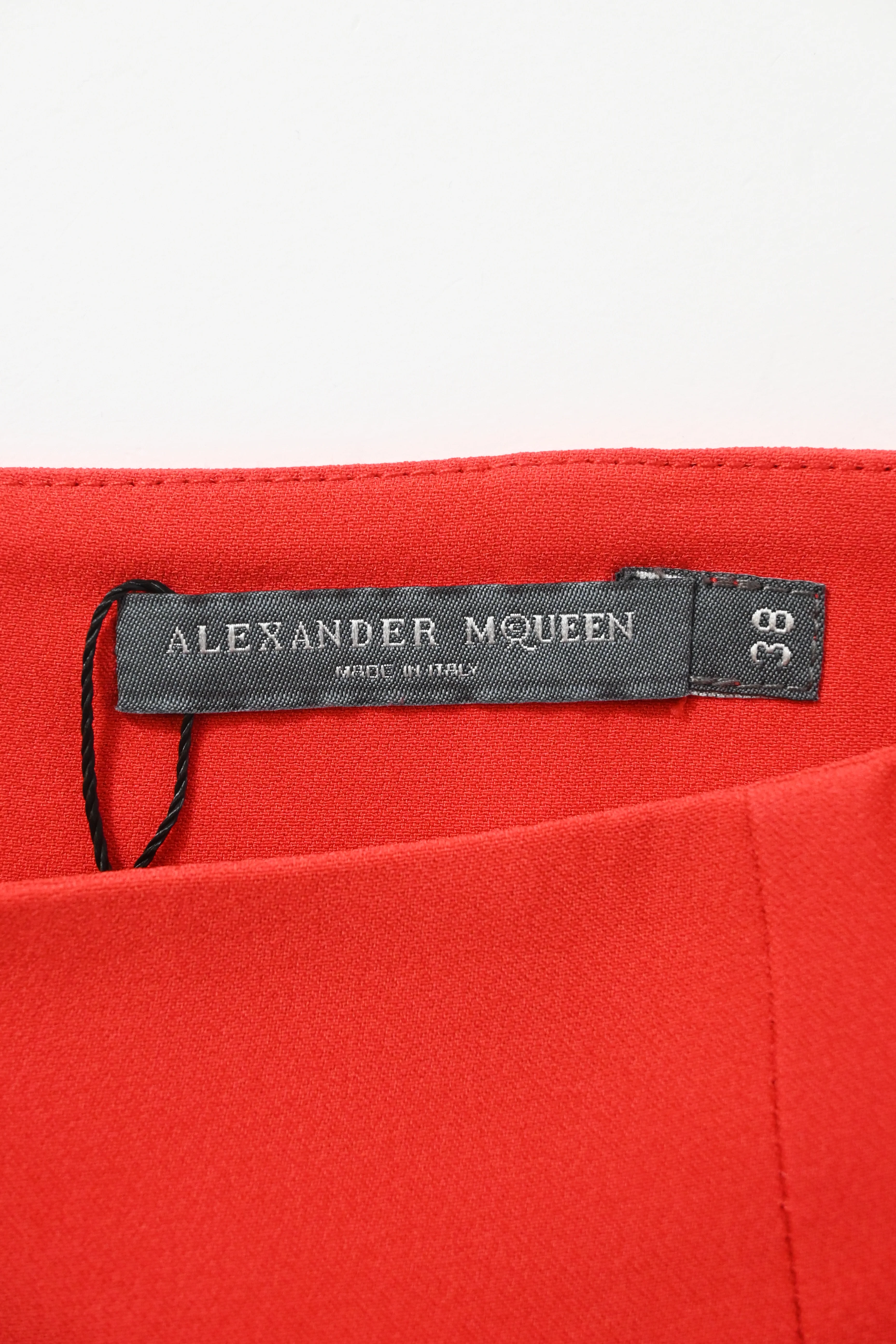 Women's Alexander Mcqueen Midi Pencil Skirt in Red Wool - Image 8