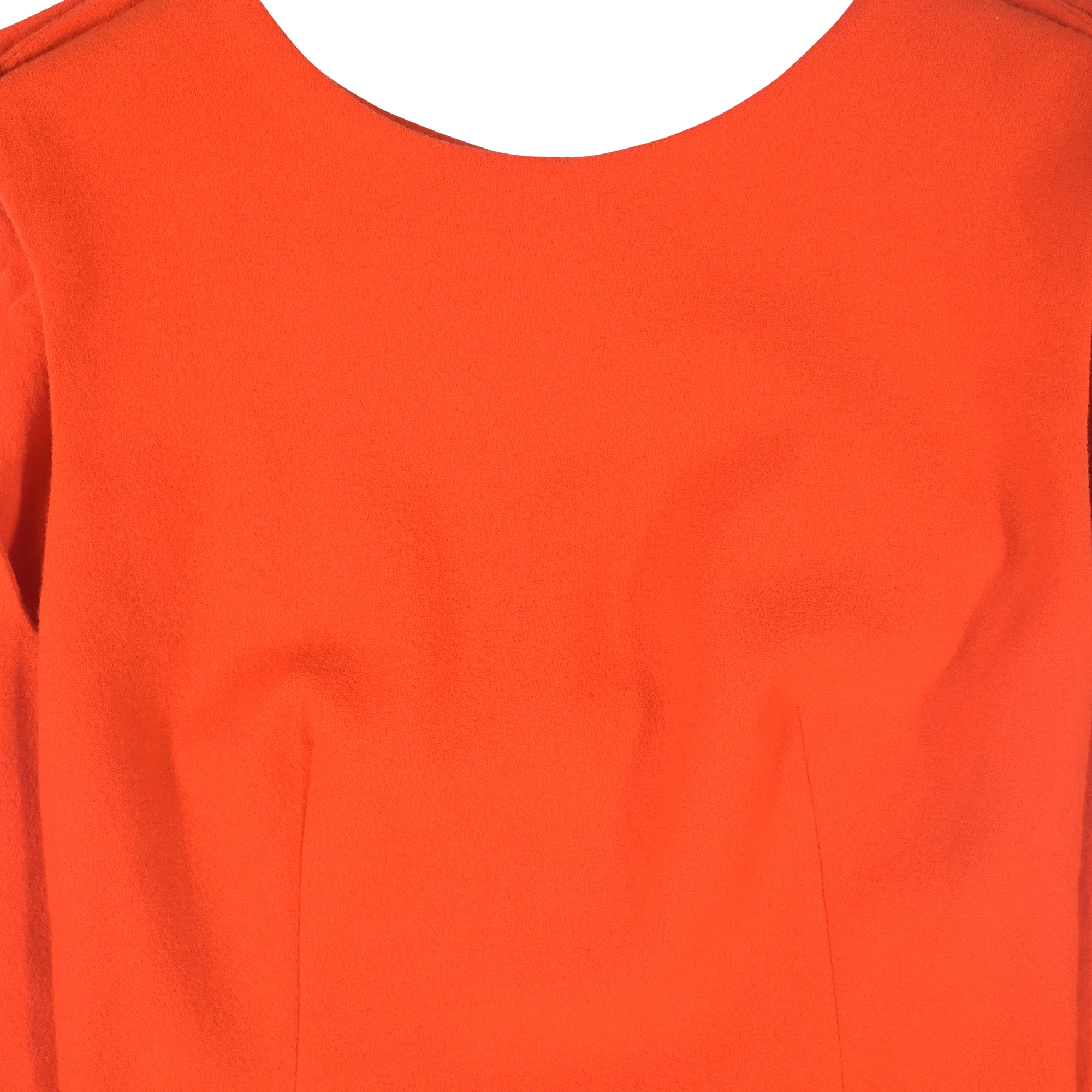 Women's Alexander McQueen Sleeveless Mini Dress in Orange Wool - Image 4