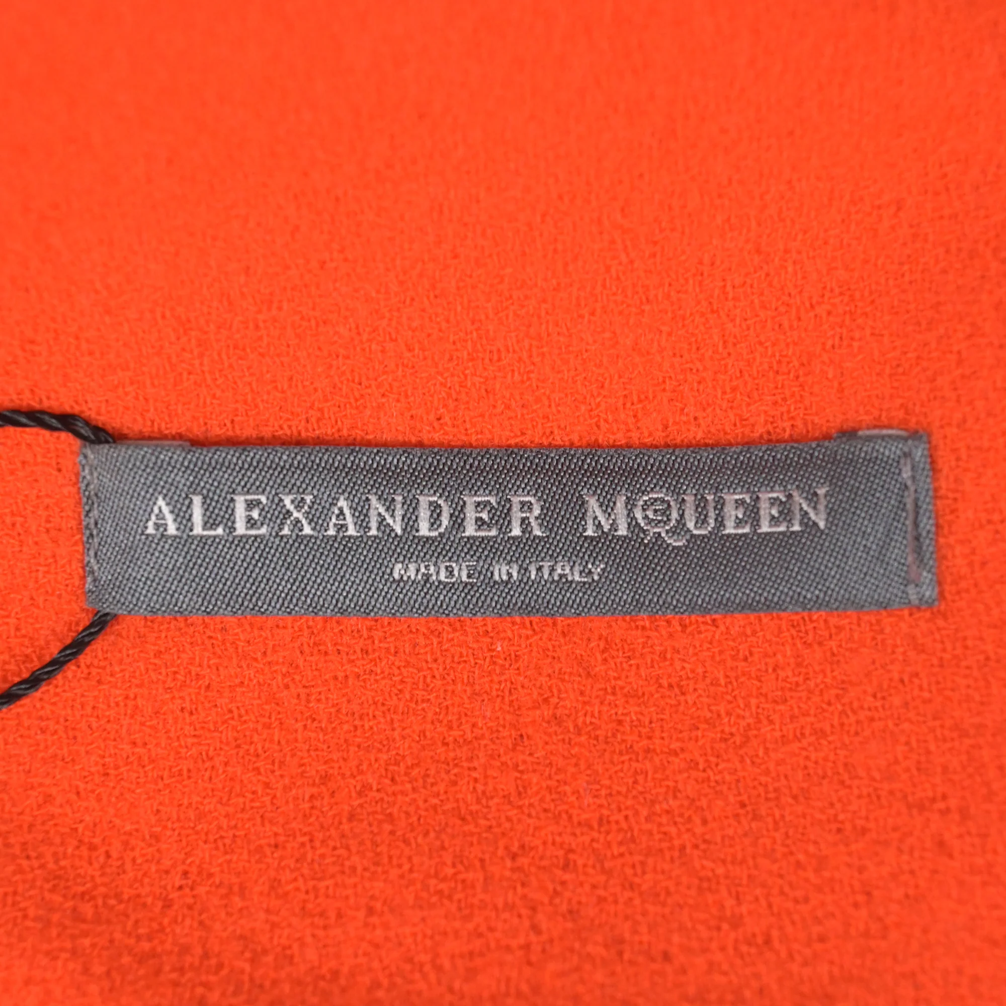Women's Alexander McQueen Sleeveless Mini Dress in Orange Wool - Image 5