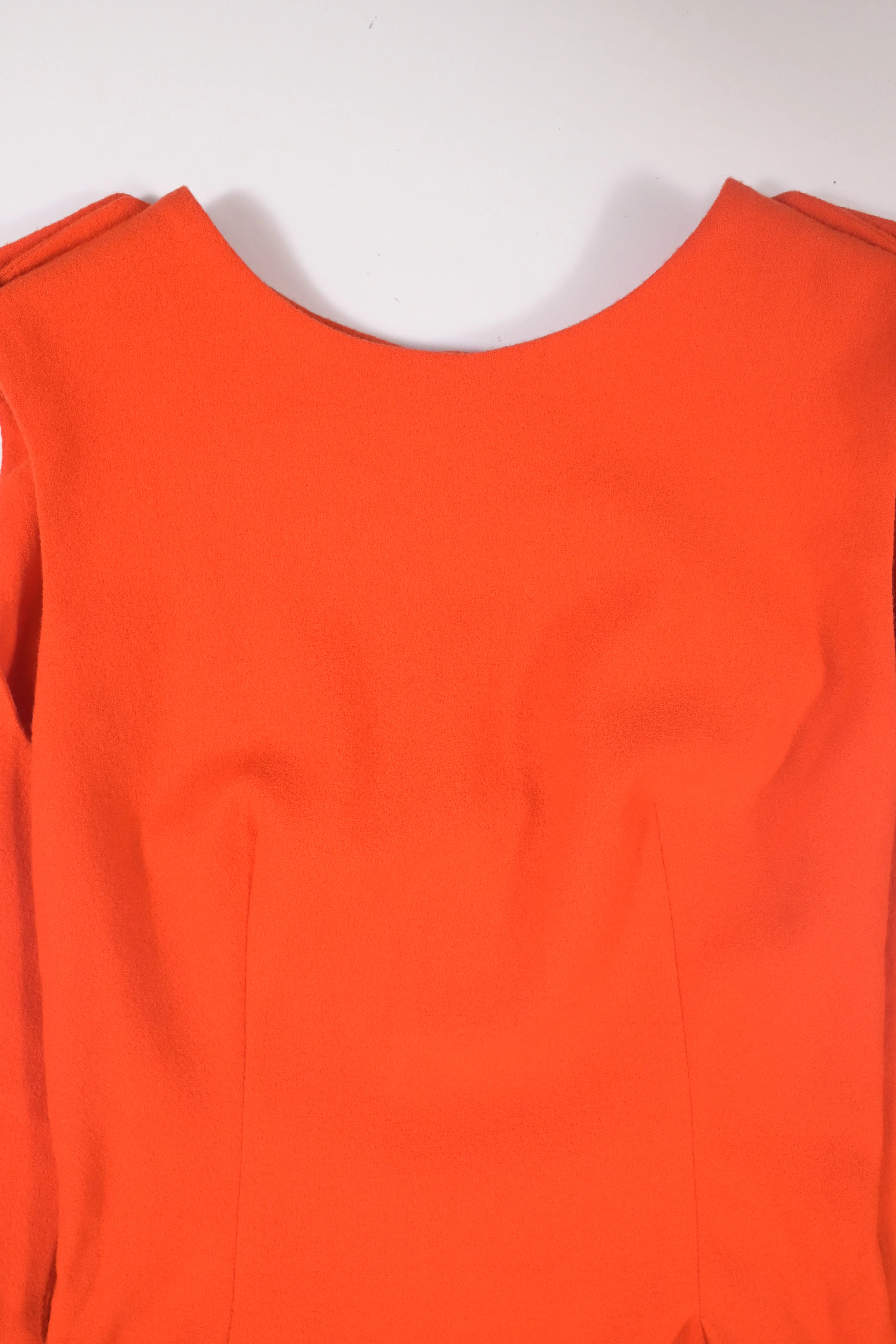 Women's Alexander McQueen Sleeveless Mini Dress in Orange Wool - Image 9