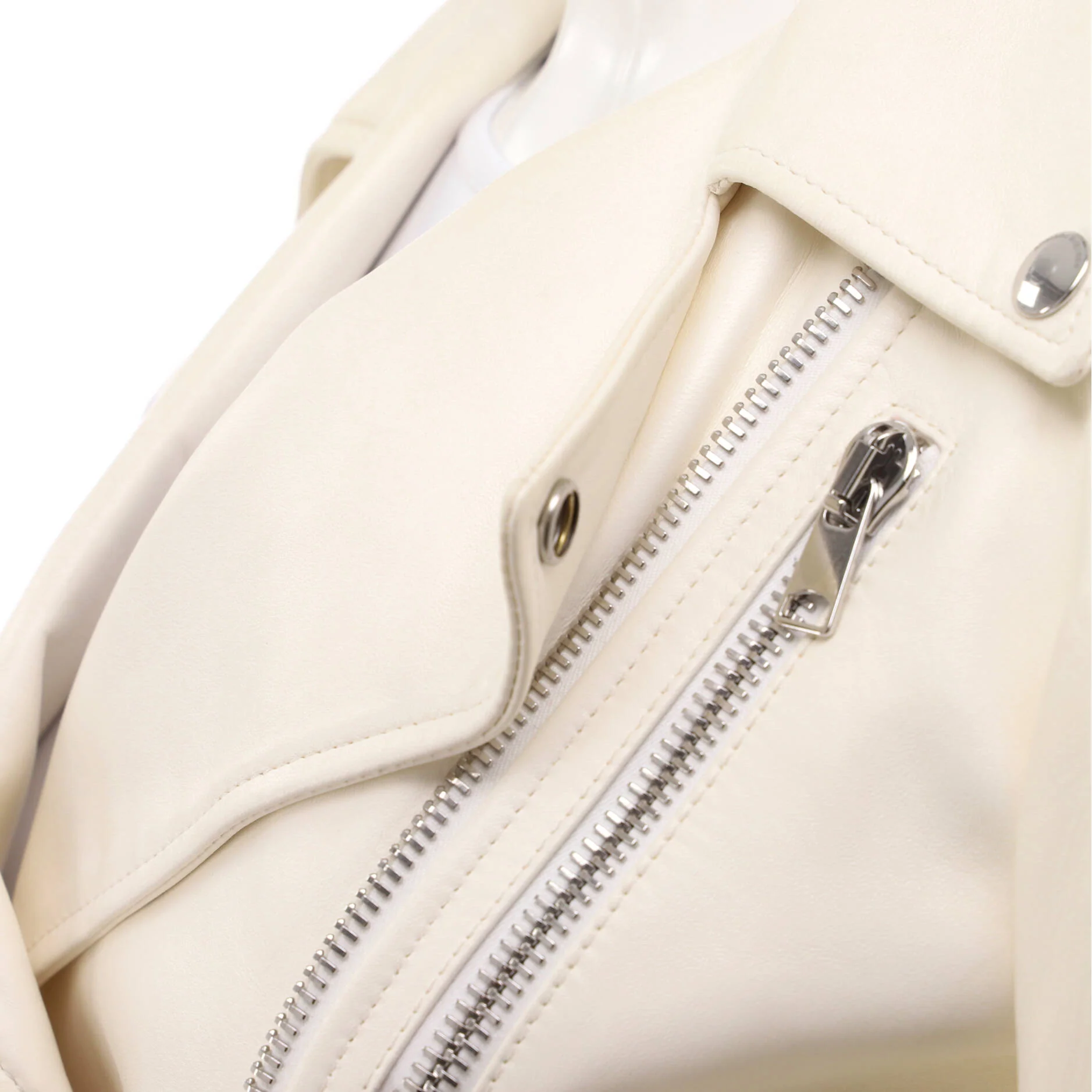 Women's Peplum Biker Jacket Leather - Image 6