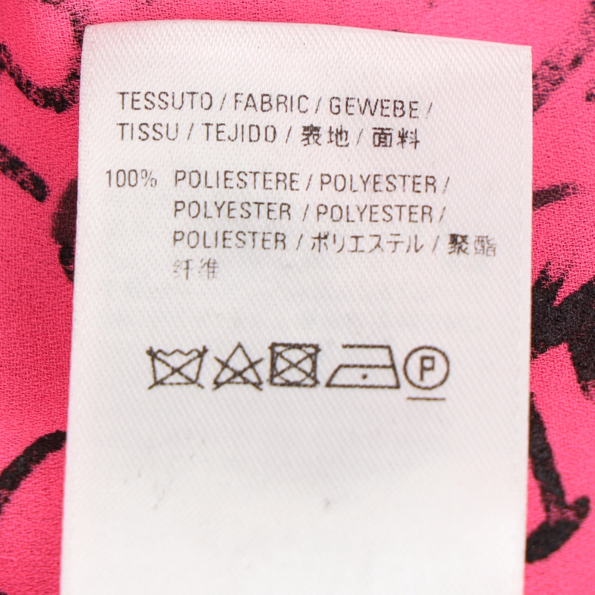 Women's Balenciaga Graffiti Scarf Blouse in Pink Polyester - Image 8