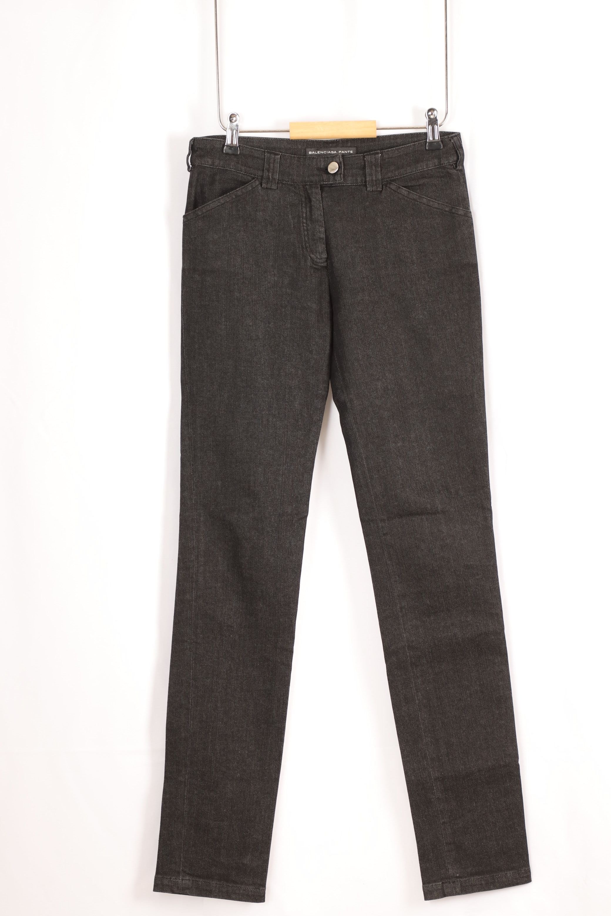 Women's Balenciaga Skinny Fit Jeans in Black Cotton - Image 3