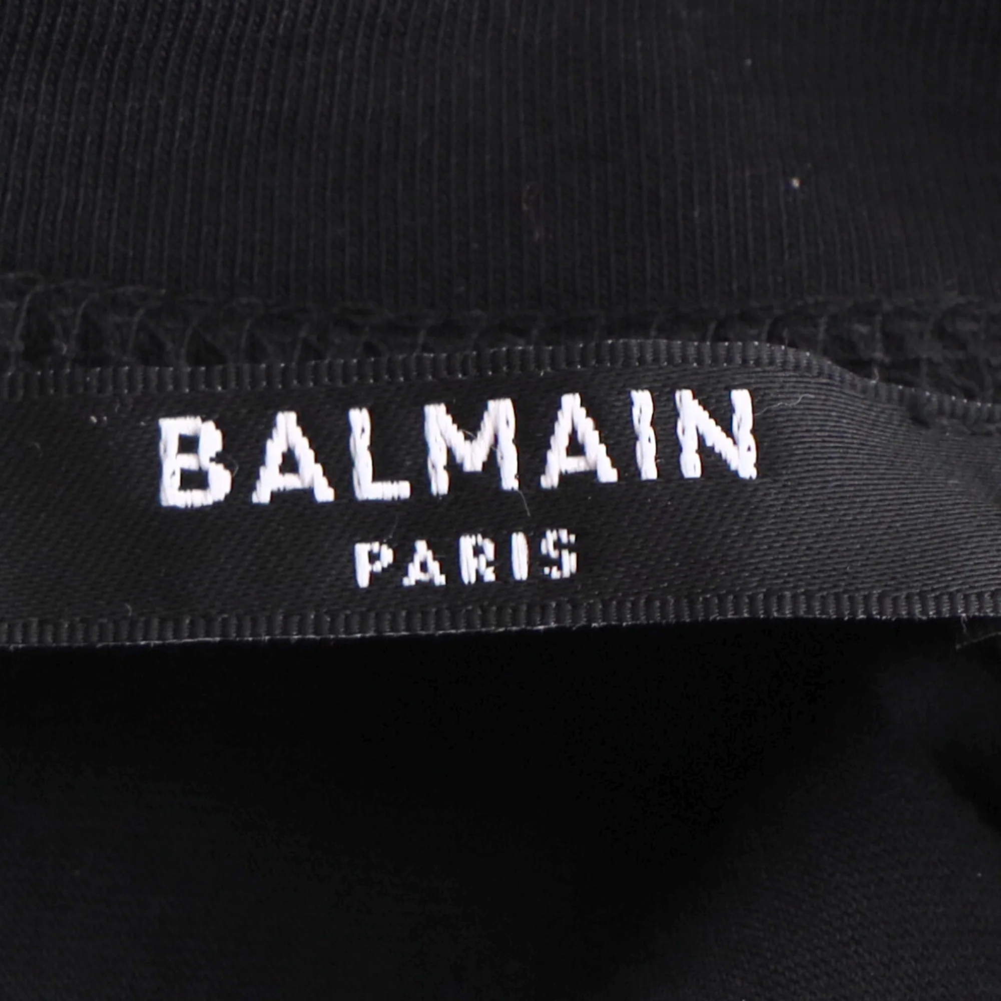 Men's Balmain Wolf Print Crewneck T-Shirt in Black Cotton - Image 6