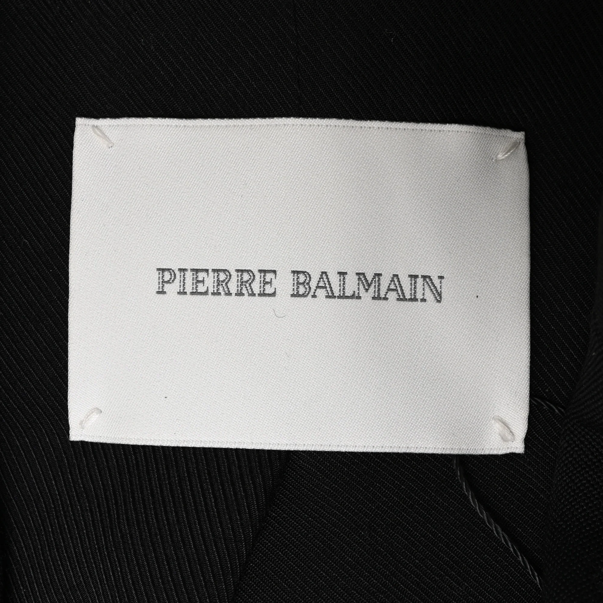 Women's Pierre Balmain Double-Breasted Blazer in Black Wool - Image 4