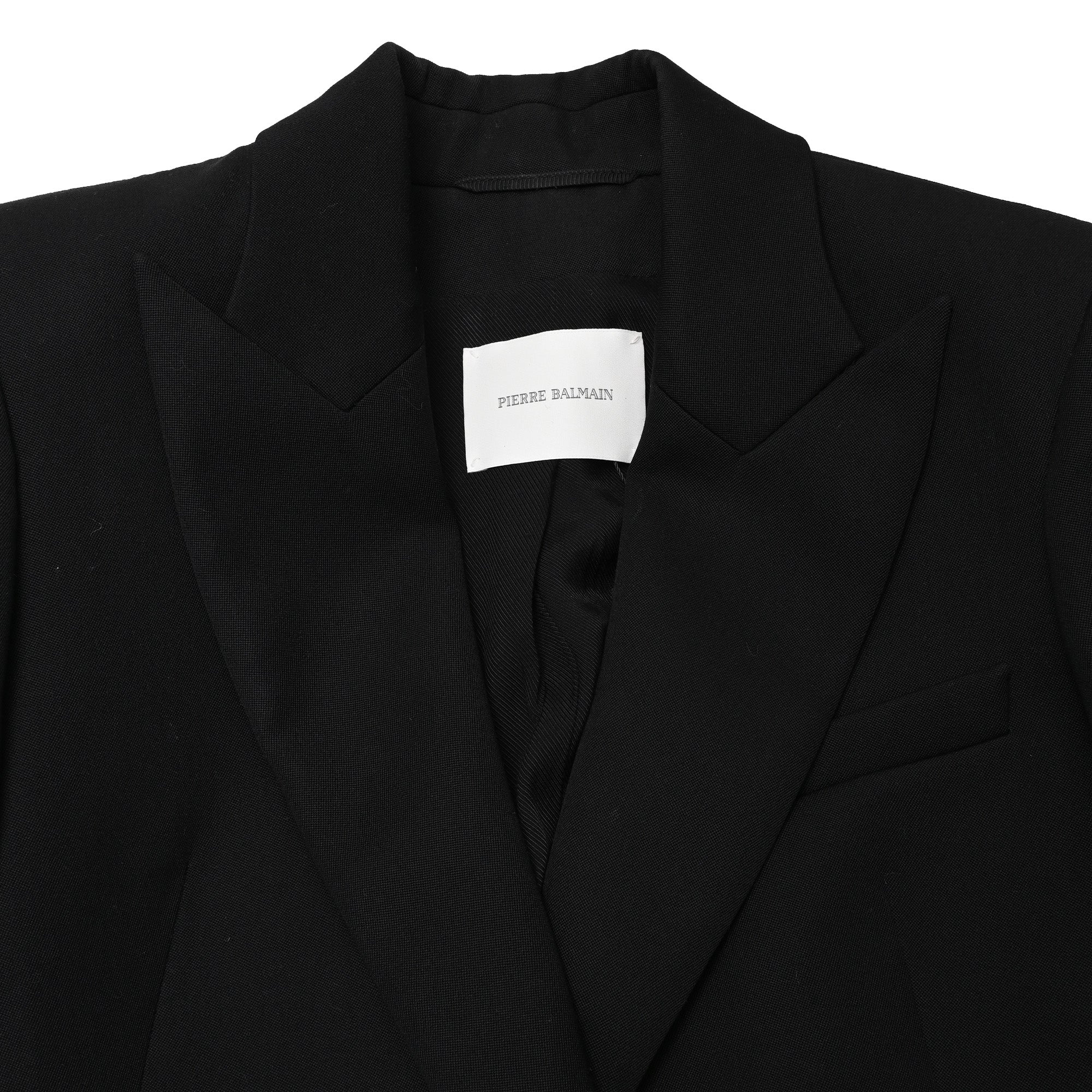 Women's Pierre Balmain Double-Breasted Blazer in Black Wool - Image 5