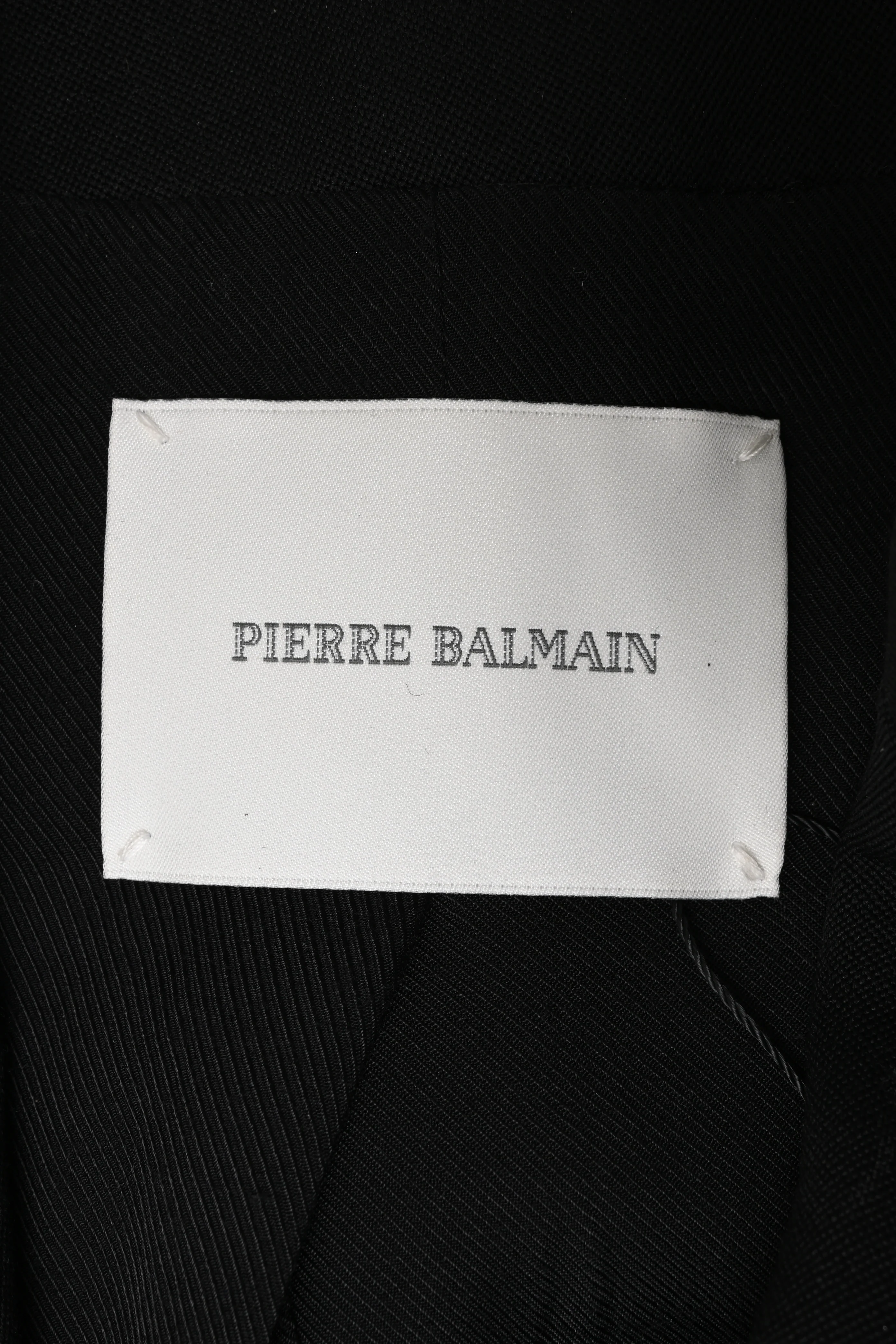 Women's Pierre Balmain Double-Breasted Blazer in Black Wool - Image 9
