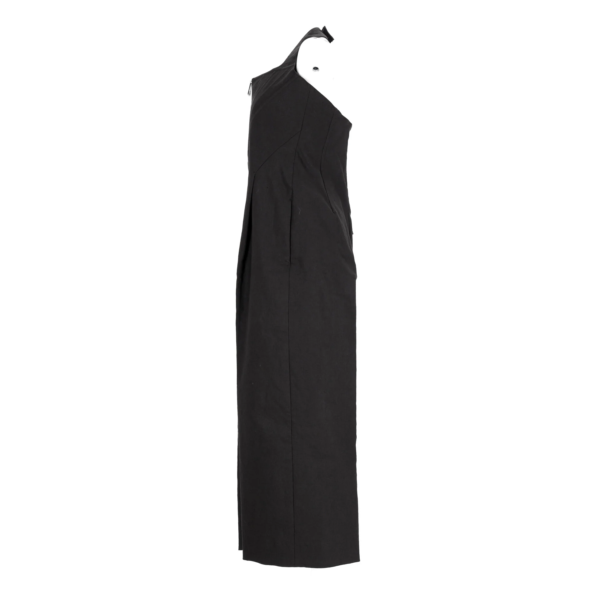 Women's Bottega Veneta Corset Top Zipped Jumpsuit in Black Linen - Image 7