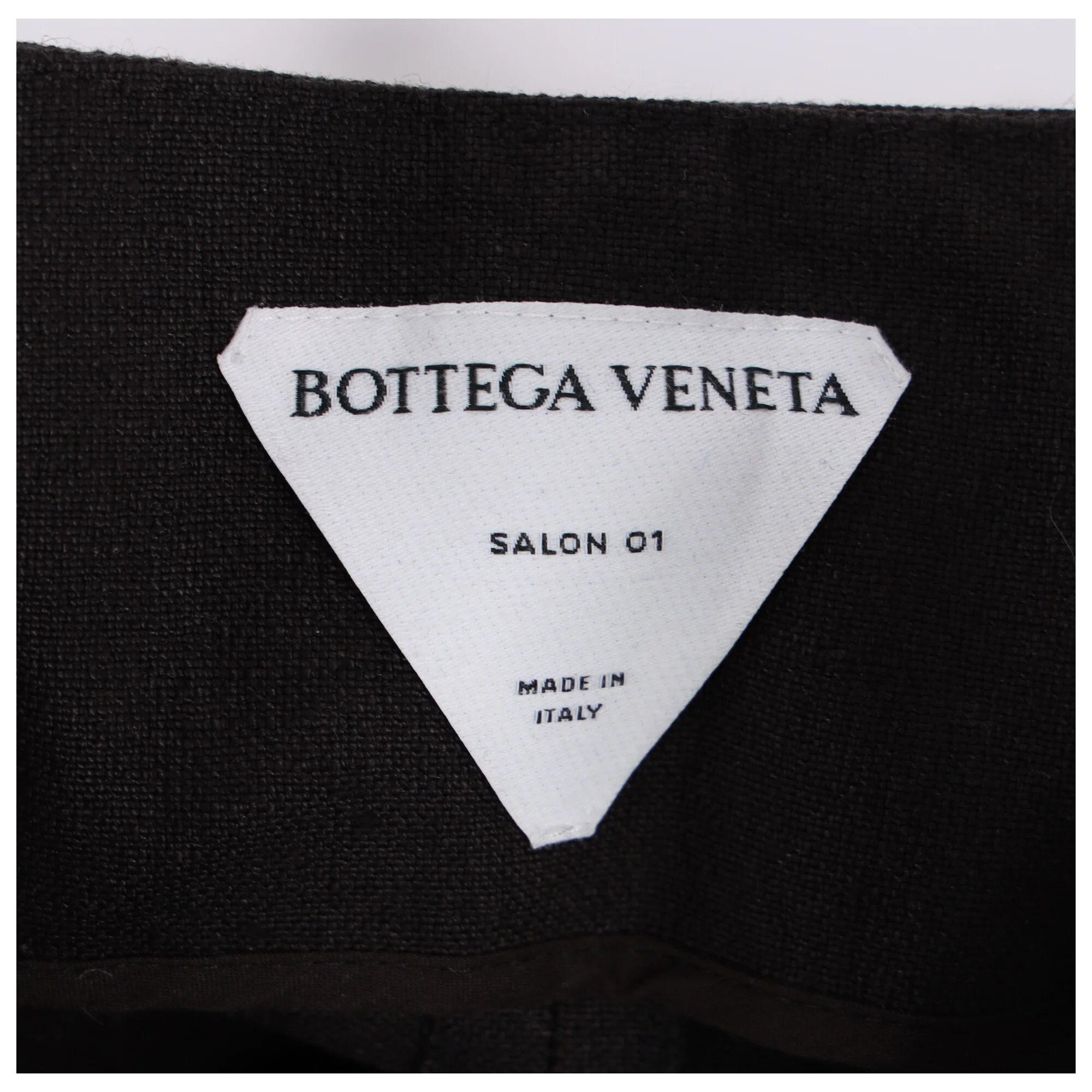 Women's Bottega Veneta Corset Top Zipped Jumpsuit in Black Linen - Image 9
