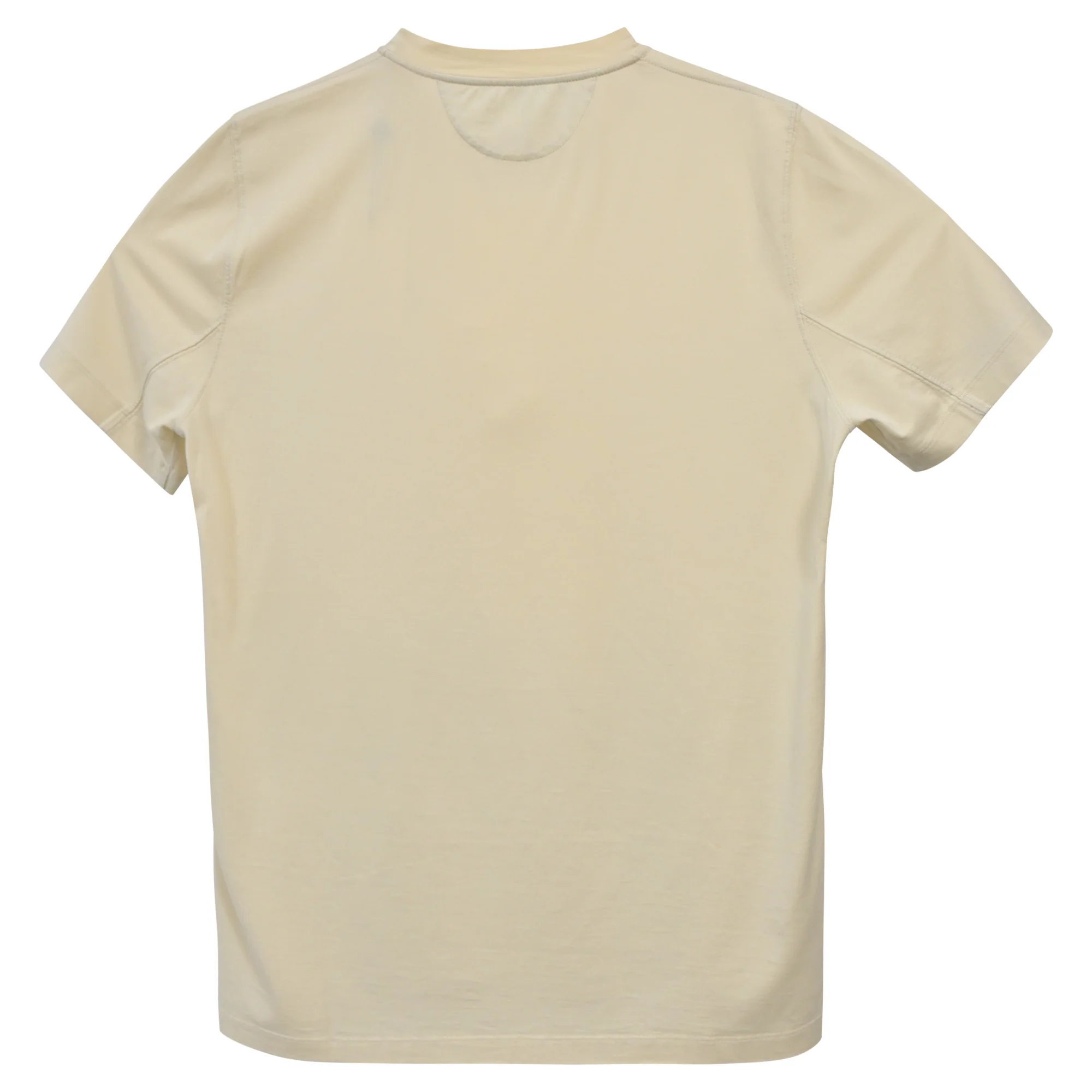 Men's Brunello Cucinelli 'Harmony, Grace, Rhythm' T-Shirt in Light Yellow Cotton - Image 2