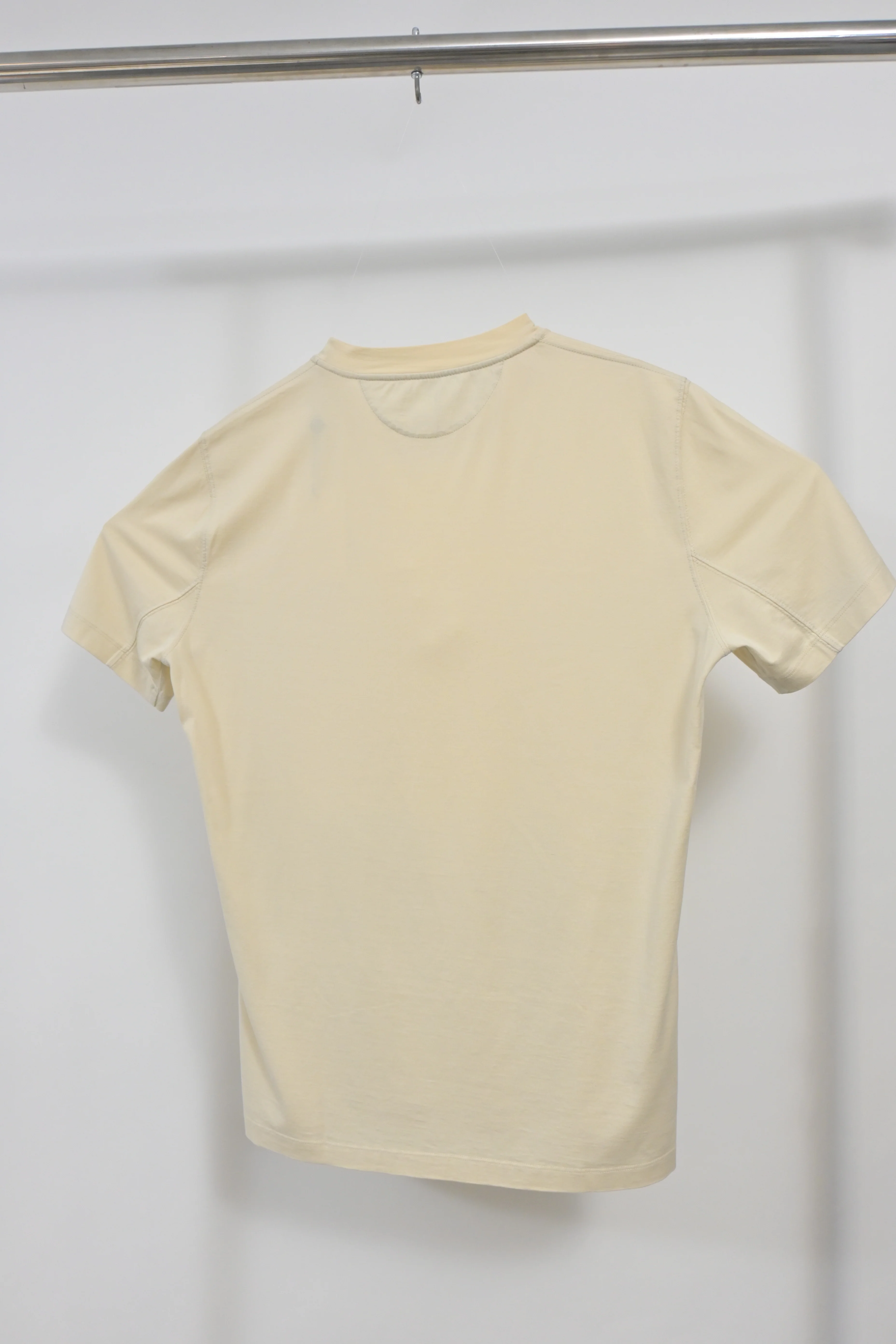 Men's Brunello Cucinelli 'Harmony, Grace, Rhythm' T-Shirt in Light Yellow Cotton - Image 6