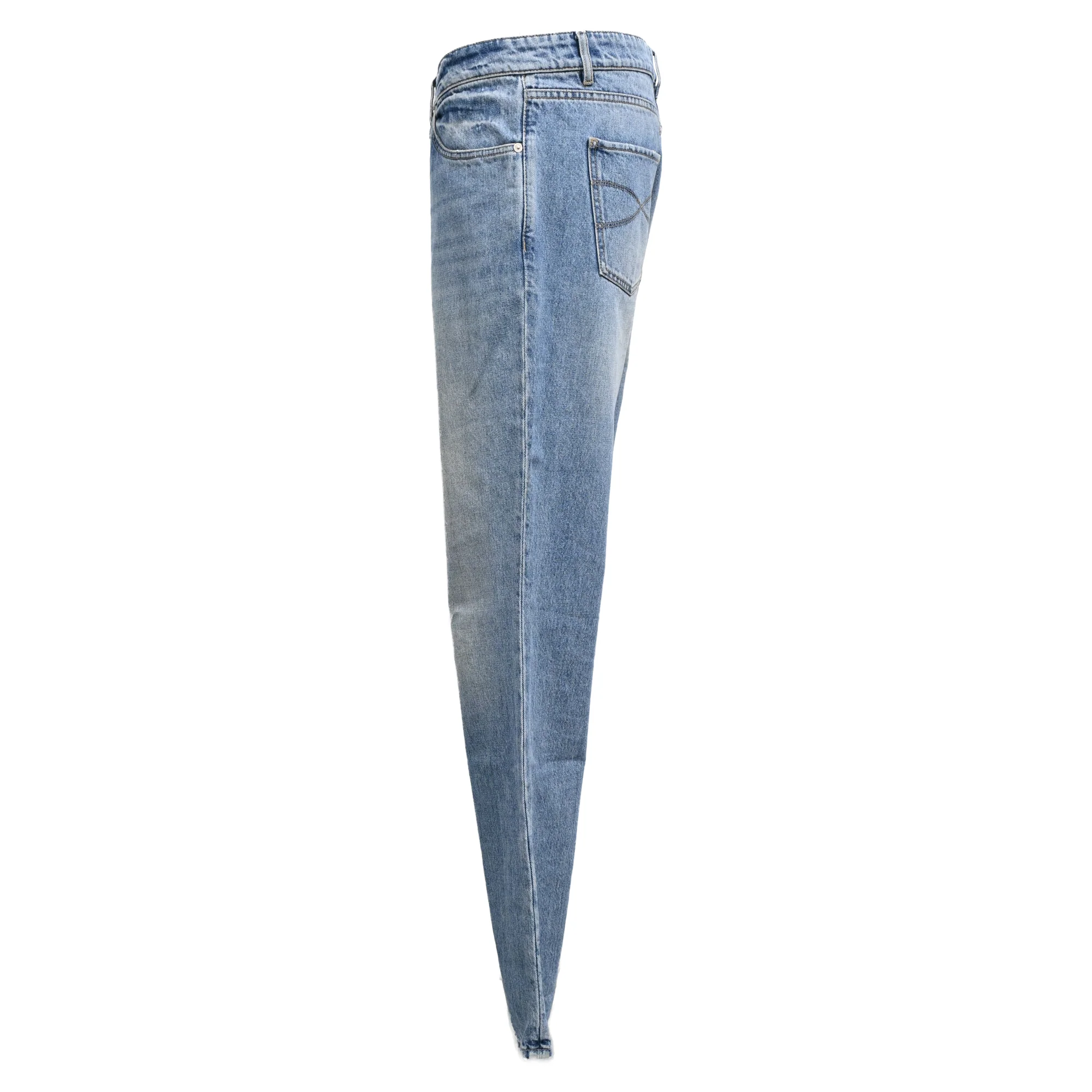Men's Brunello Cucinelli Slim-Fit Denim Jeans in Light Blue Cotton - Image 2