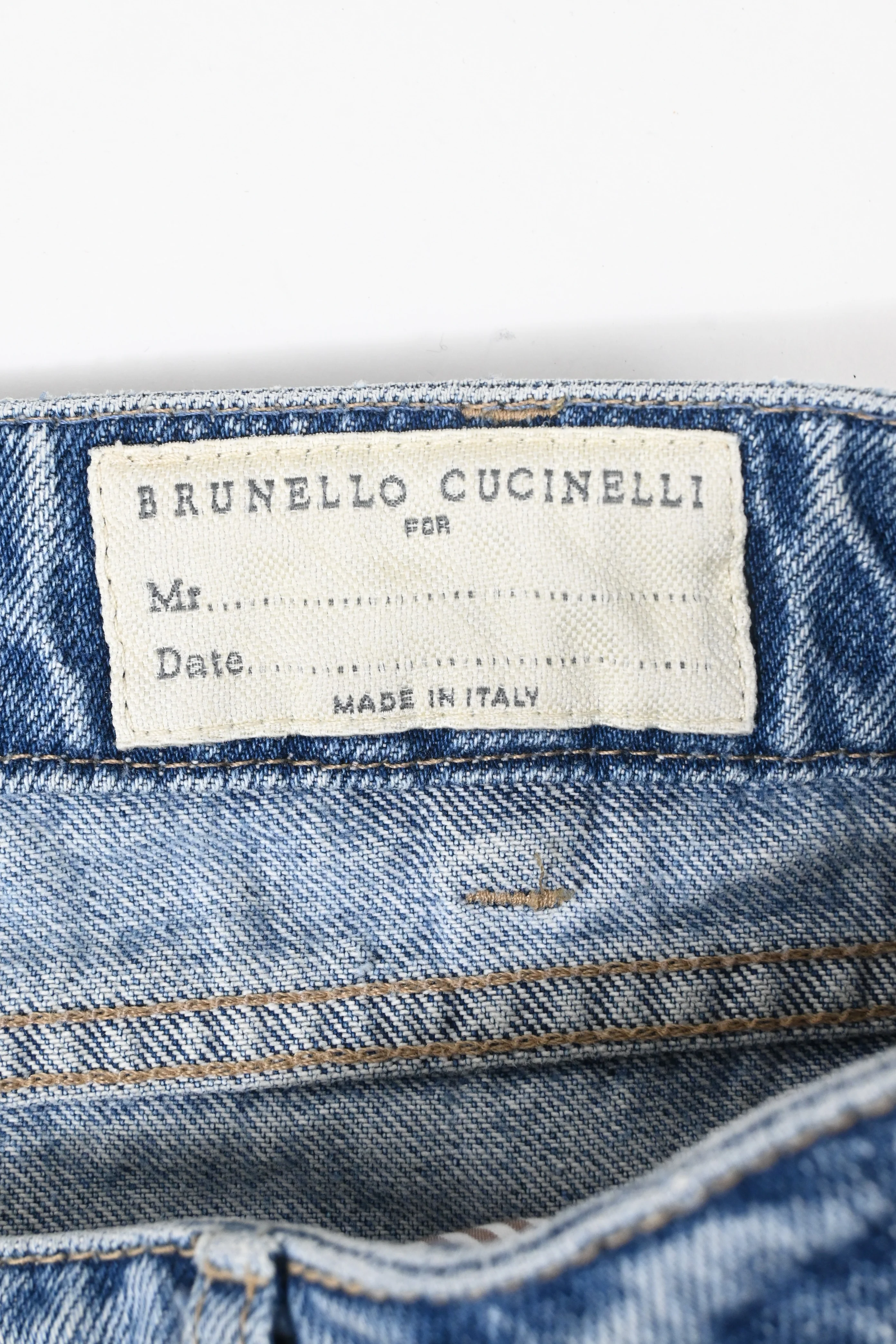 Men's Brunello Cucinelli Slim-Fit Denim Jeans in Light Blue Cotton - Image 8