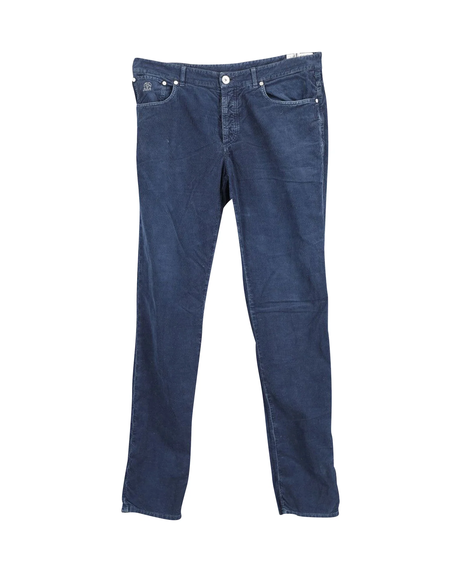 Men's Brunello Cucinelli Straight Leg Denim Jeans in Blue Cotton