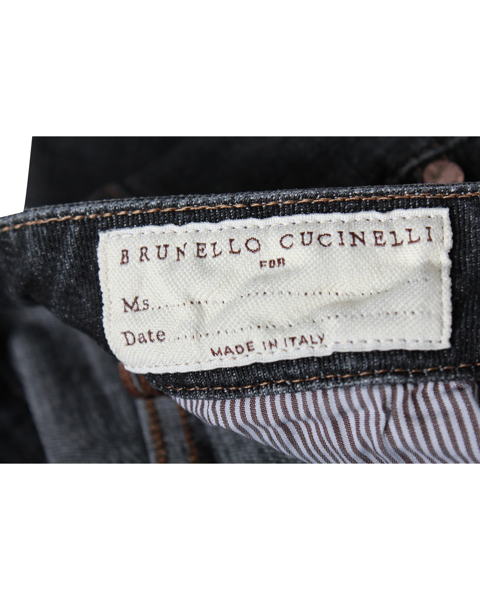 Women's Brunello Cucinelli Slim Fir Jeans in Dark Blue Cotton - Image 3