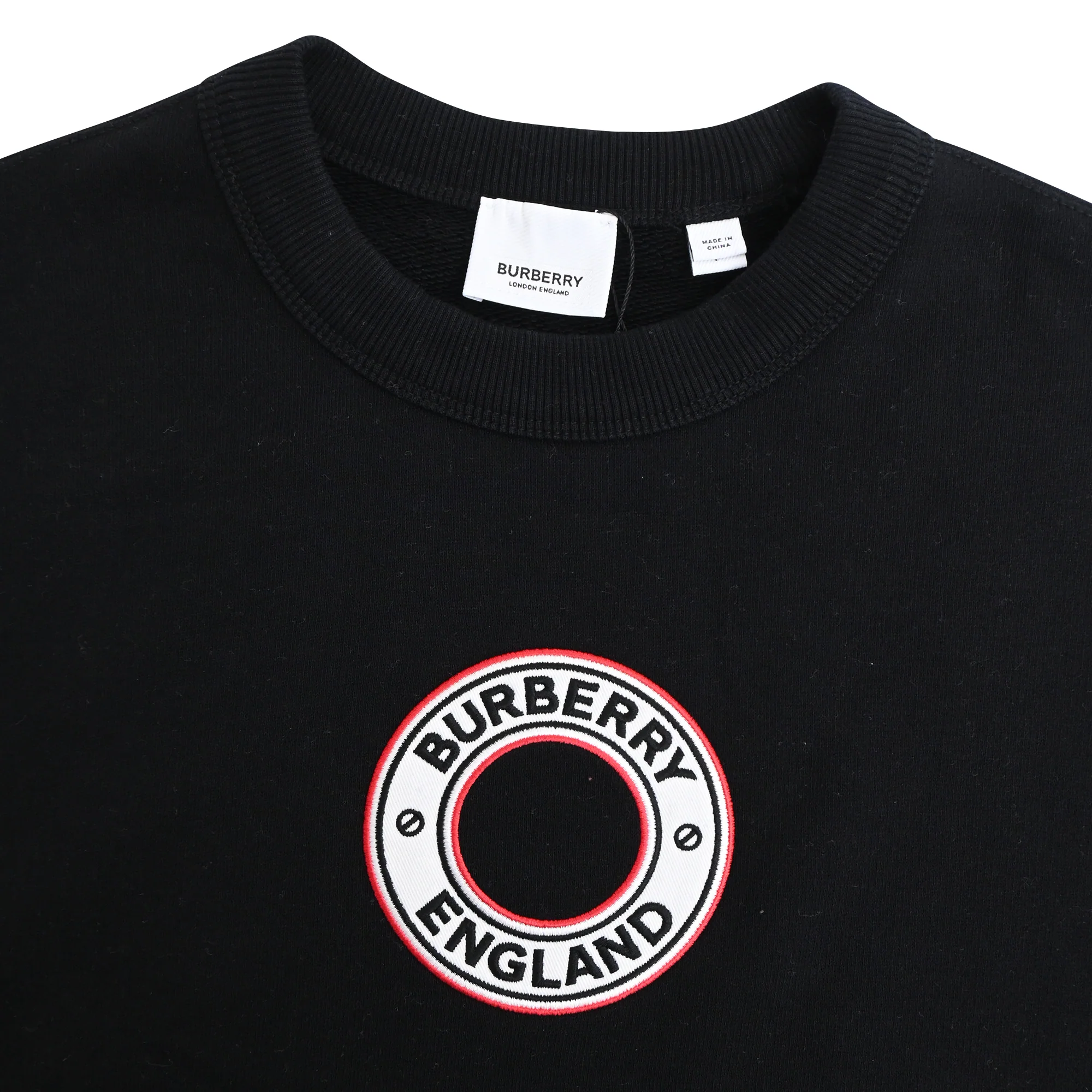 Men's Burberry Albany Logo-Print Sweatshirt in Black Cotton - Image 5