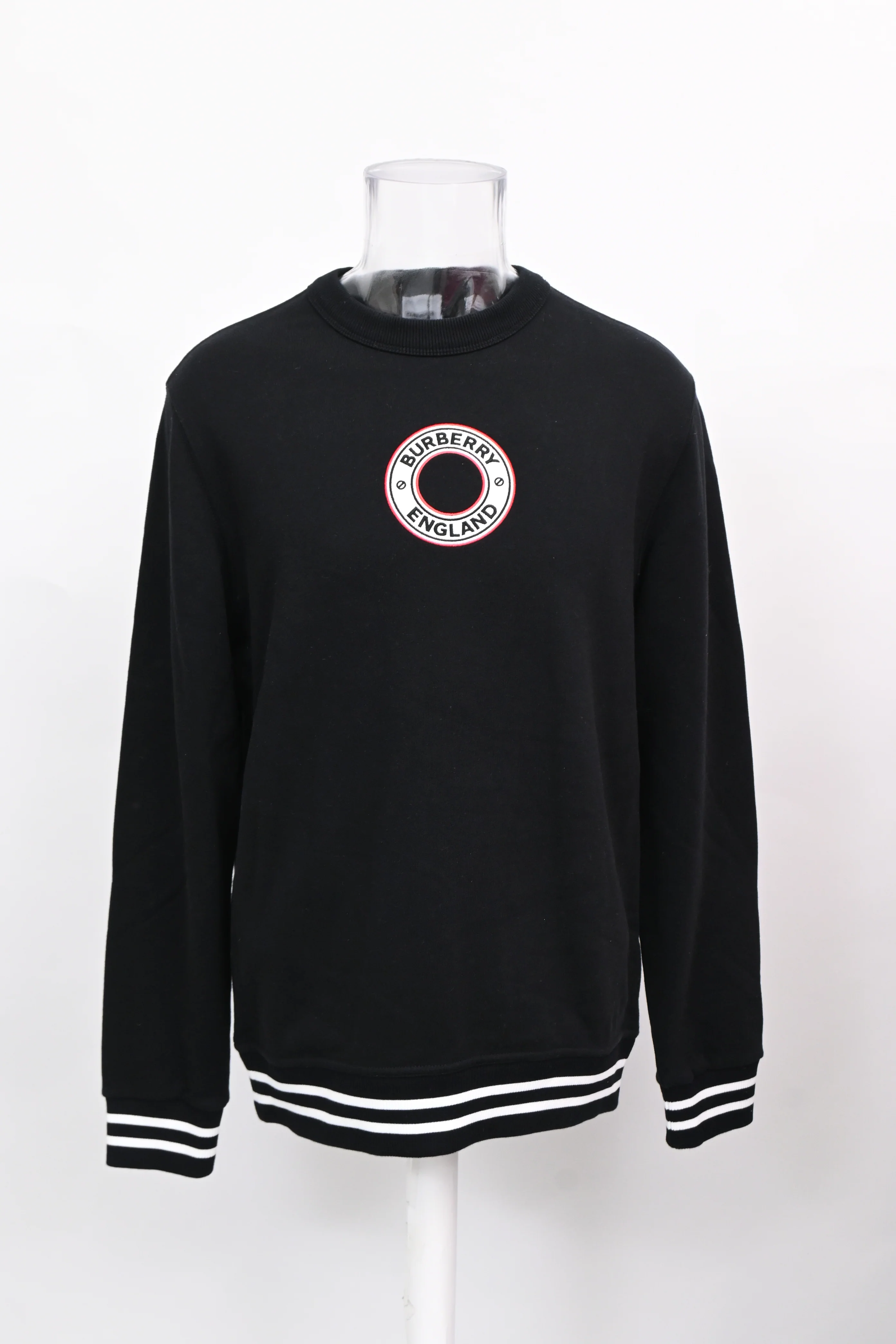Men's Burberry Albany Logo-Print Sweatshirt in Black Cotton - Image 6