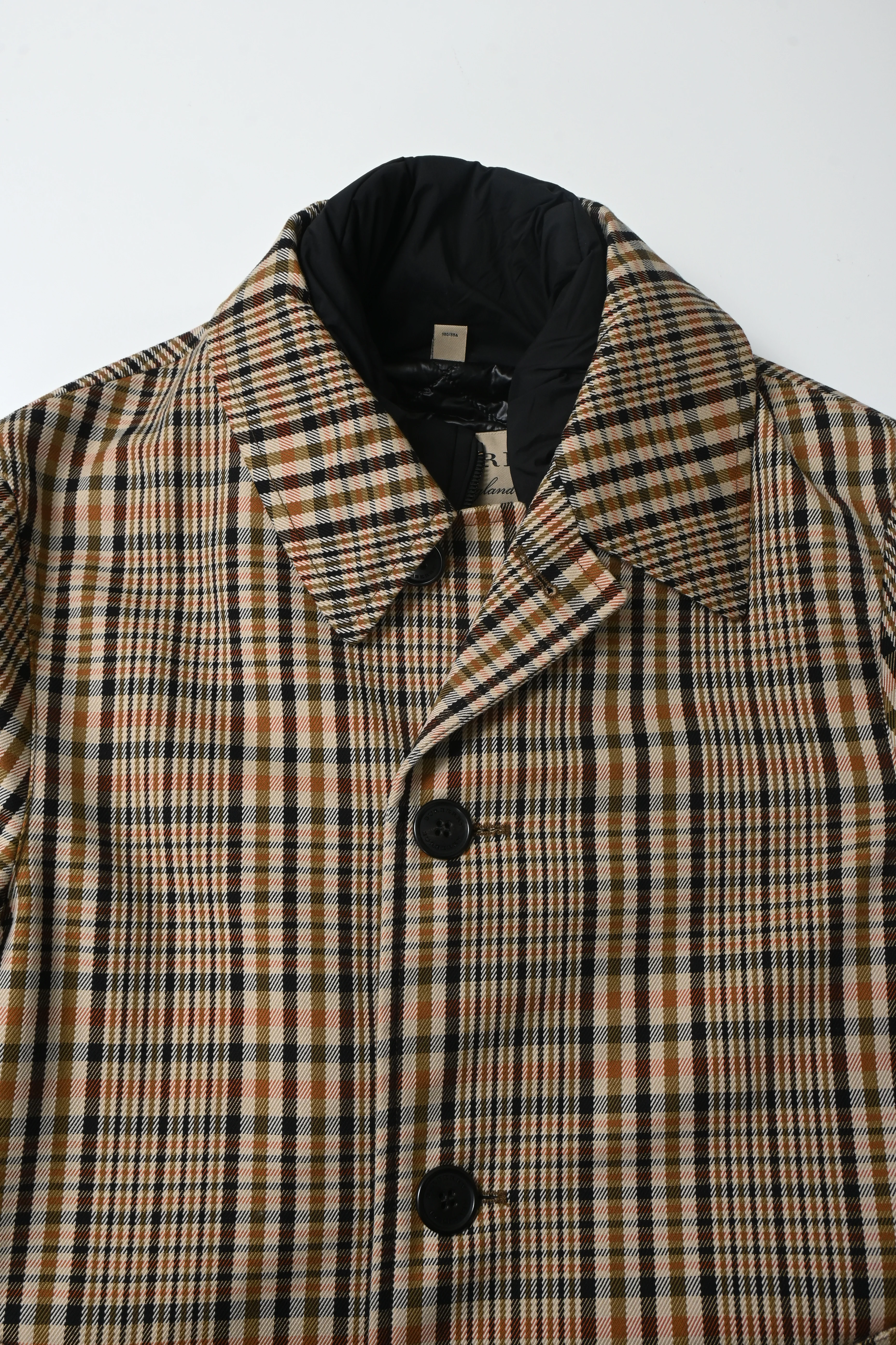 Men's Burberry Plaid Lenthorne Car Trench Coat in Brown Cotton - Image 10