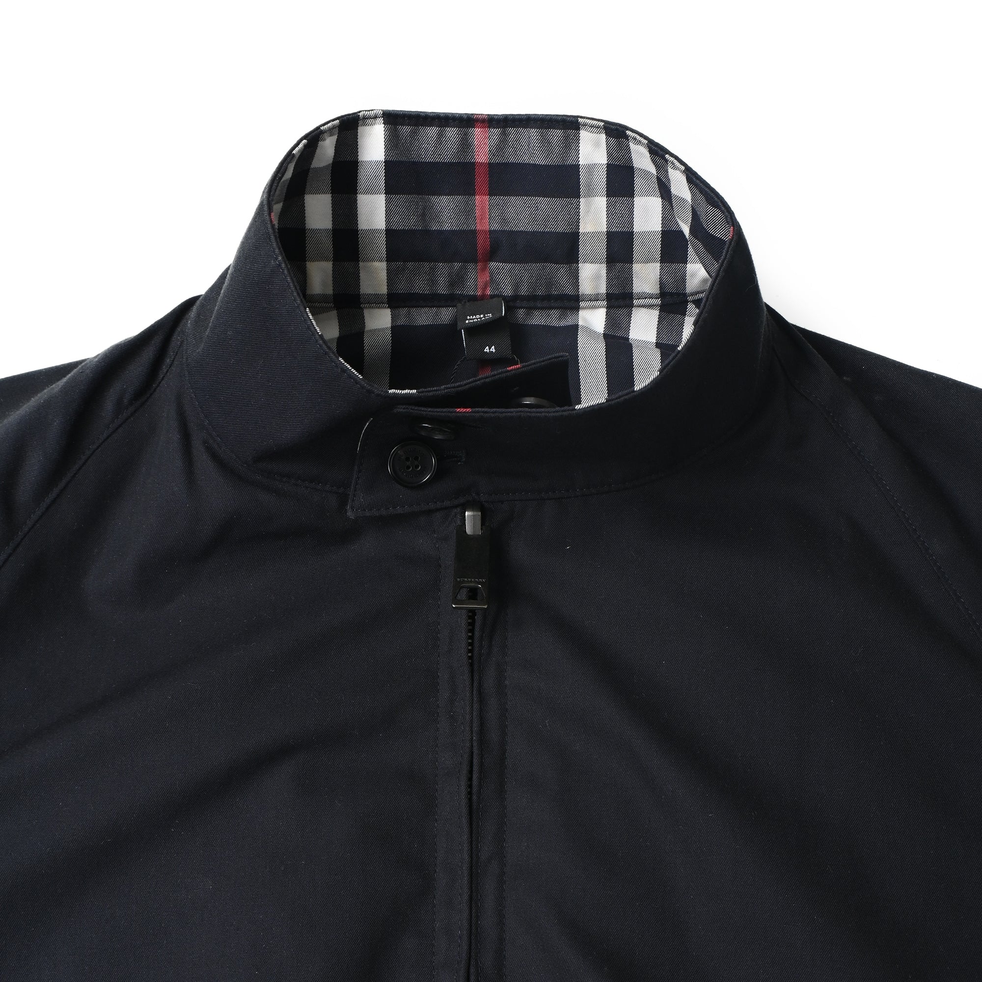 Men's Burberry Zip-Up Bomber Jacket in Black Cotton - Image 5