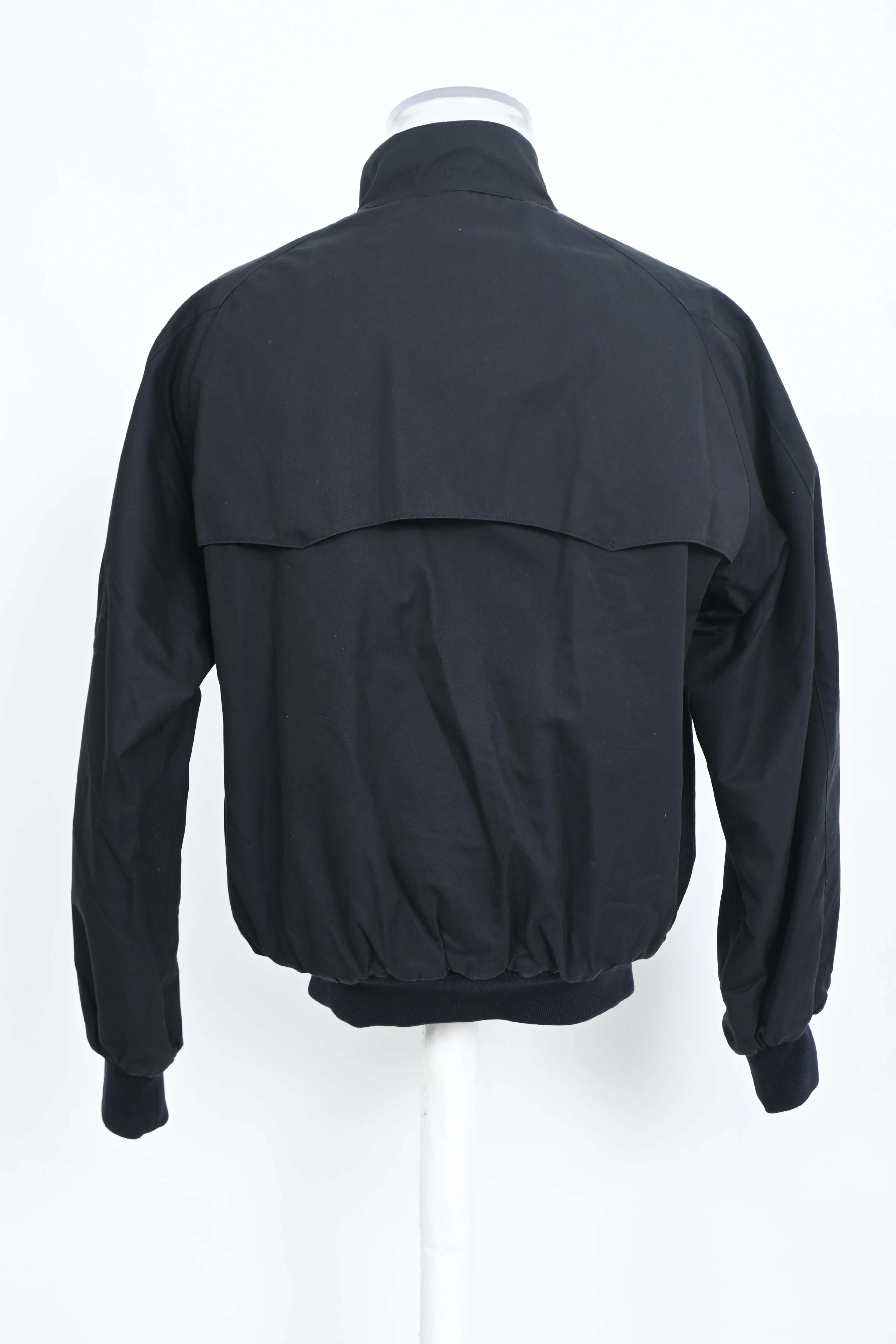 Men's Burberry Zip-Up Bomber Jacket in Black Cotton - Image 8