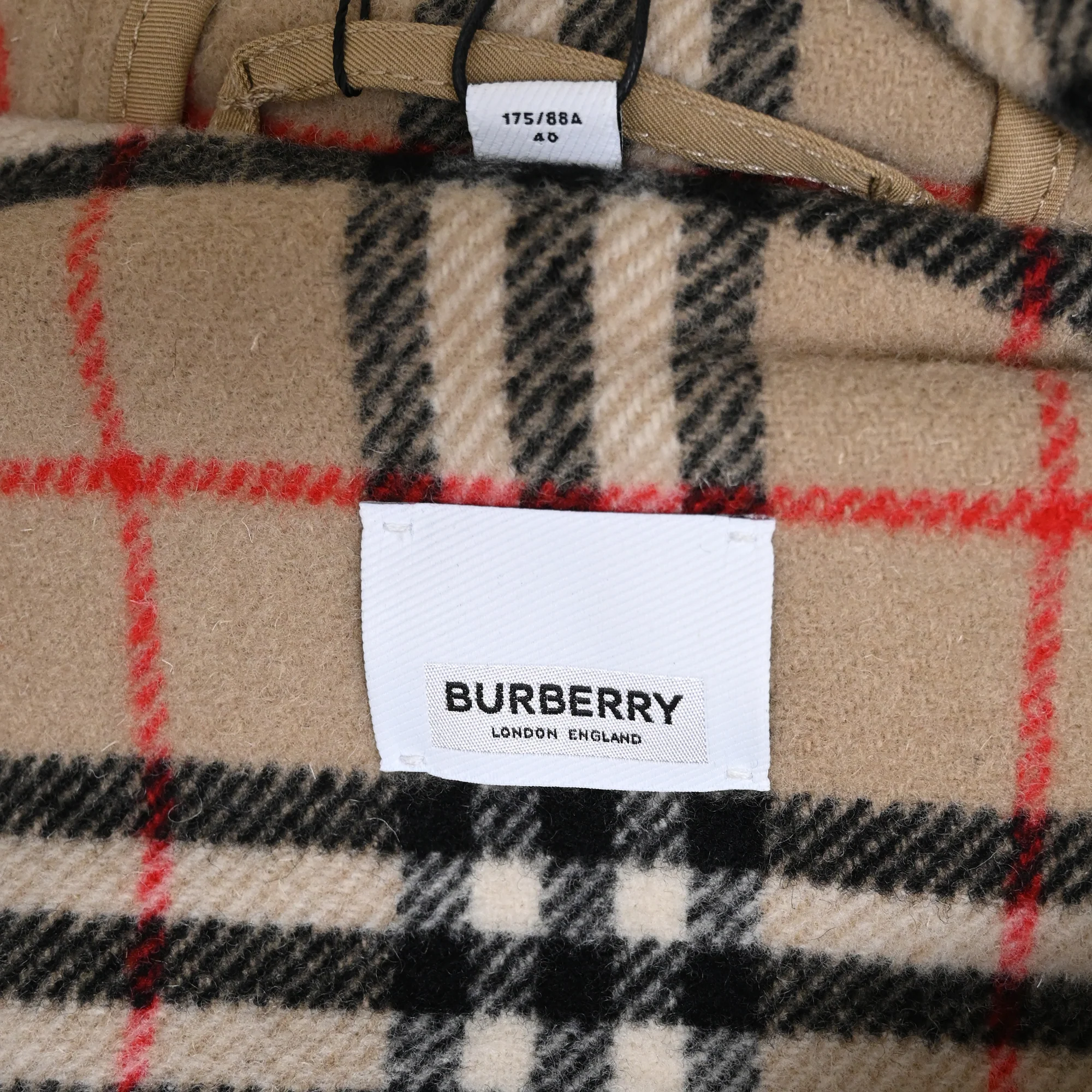 Women's Burberry Mersey Duffle Coat in Brown Wool - Image 4