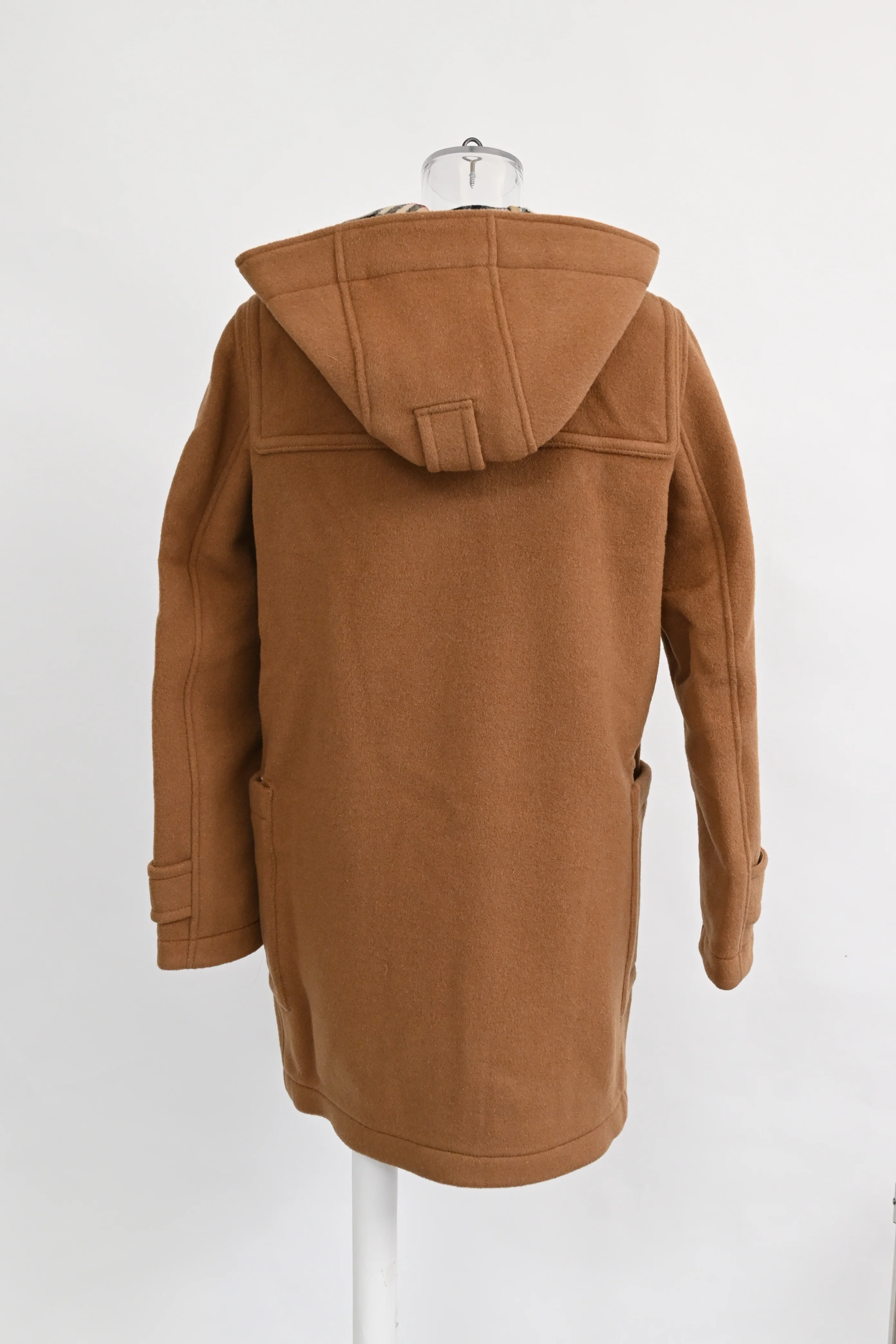 Women's Burberry Mersey Duffle Coat in Brown Wool - Image 8