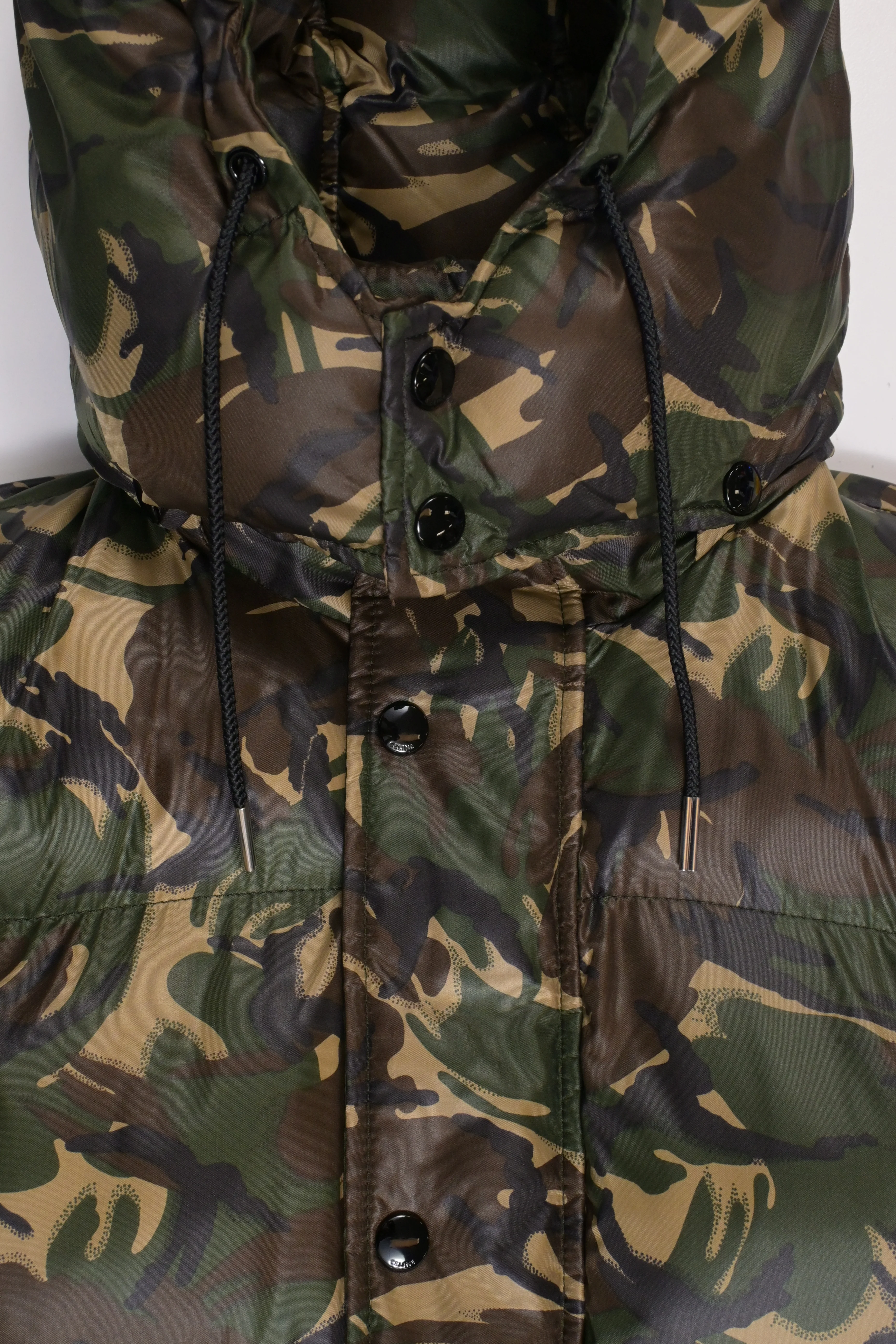 Men's Celine Camouflage Quilted Vest in Green Nylon - Image 7