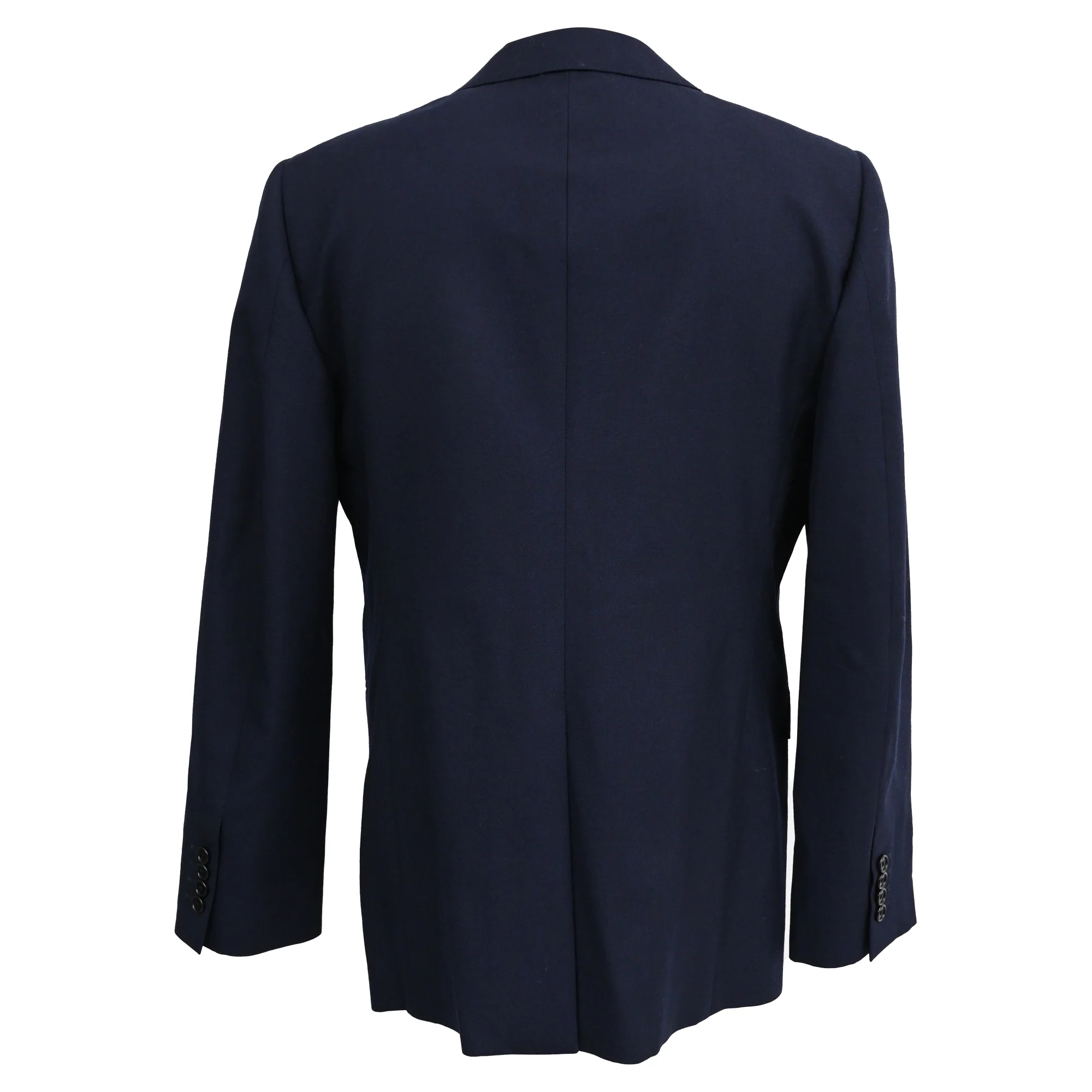 Men's Celine Single-Breasted Blazer in Navy Blue Wool - Image 3