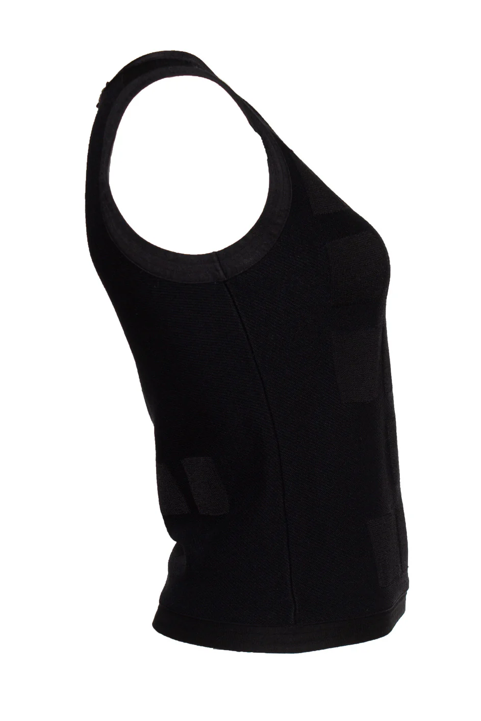 Women's Chanel black woven top with structured print - Image 4