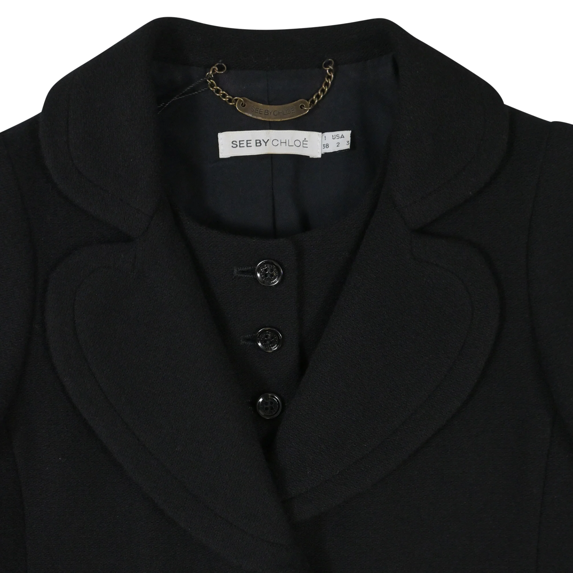 Women's See by Chloé Jacket in Black Wool - Image 5