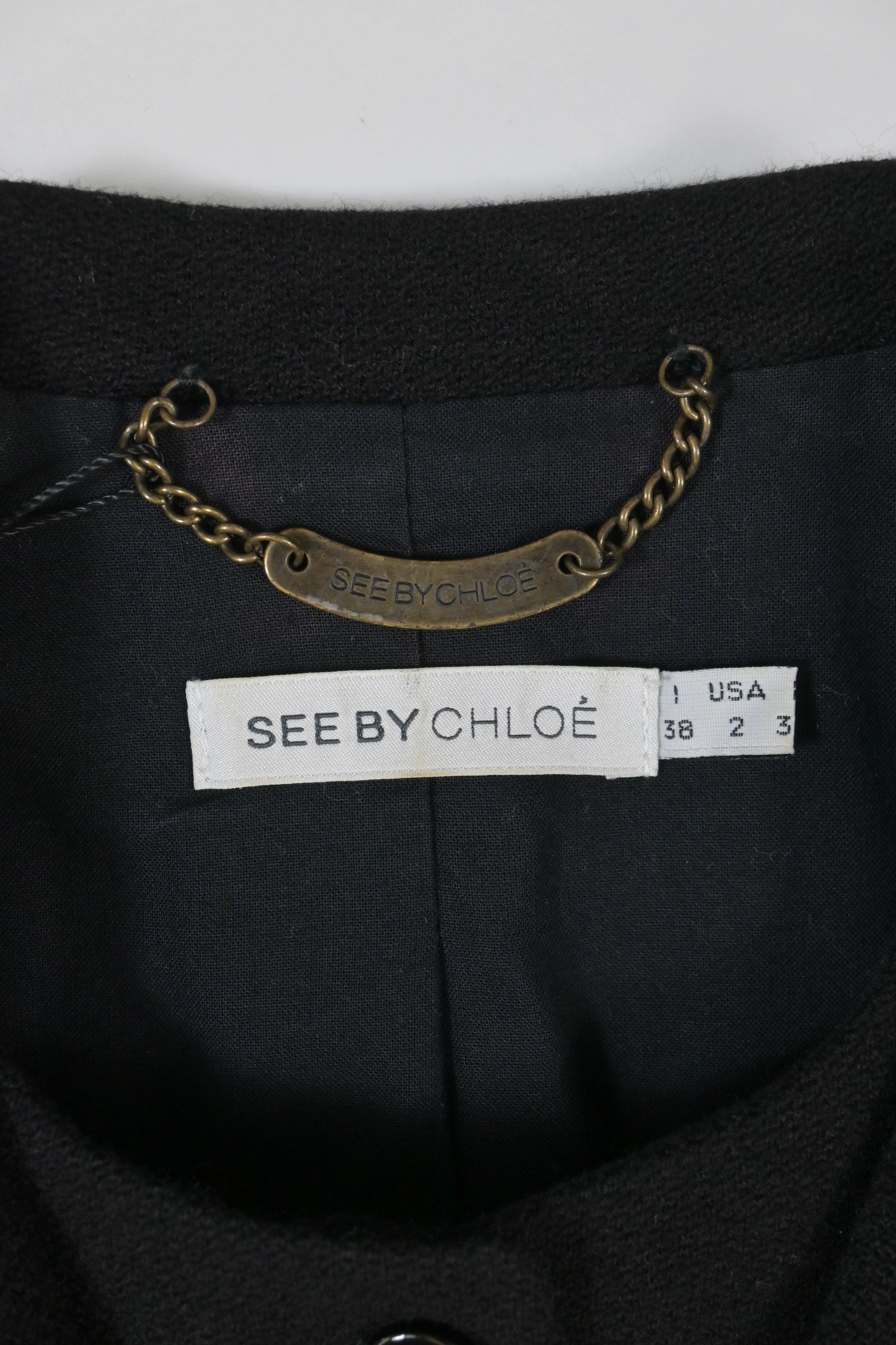 Women's See by Chloé Jacket in Black Wool - Image 9