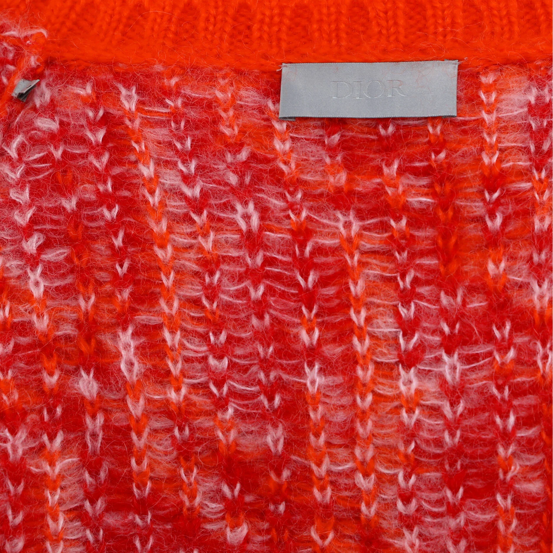 Men's Crewneck Button Up Cardigan Oblique Mohair Blend - Image 3
