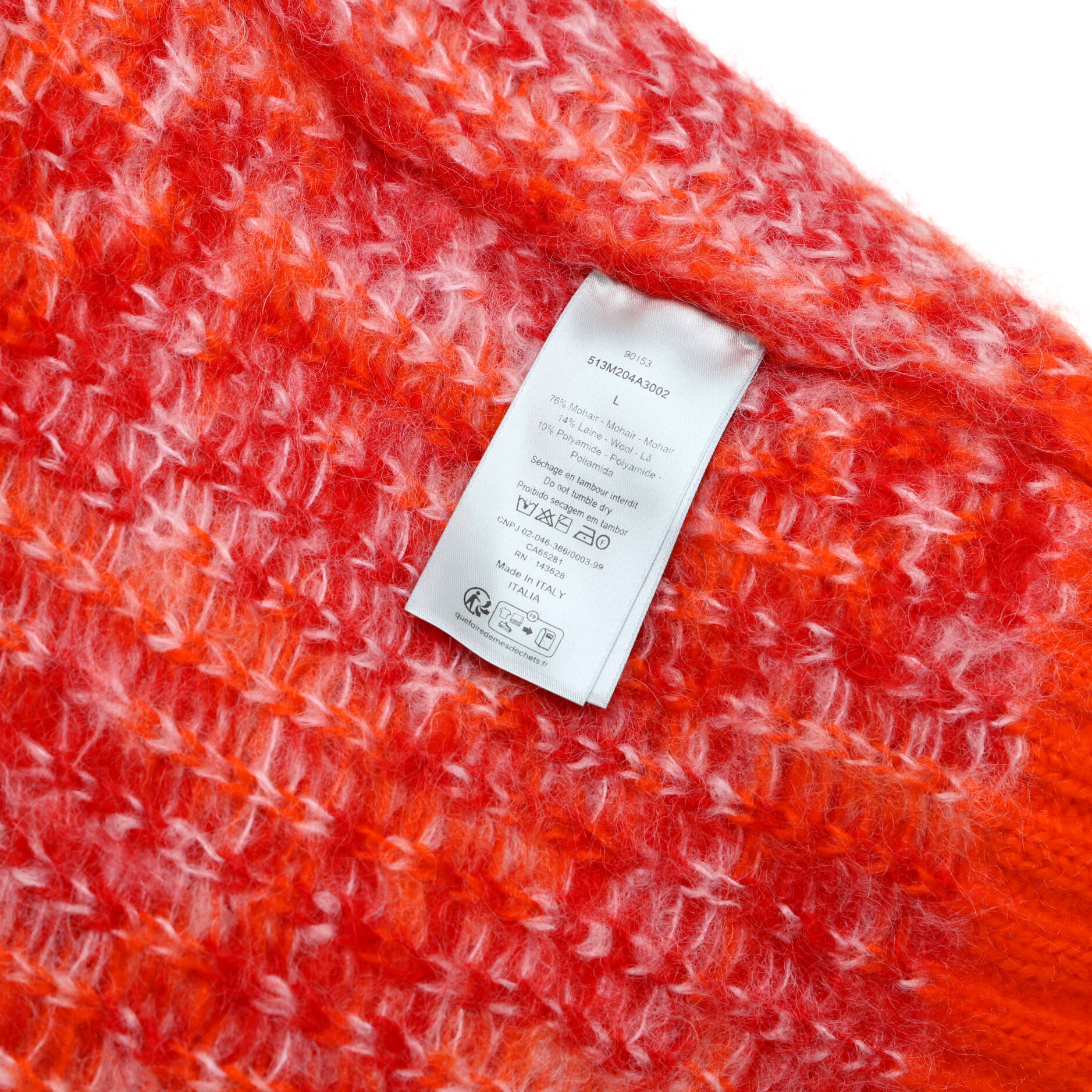 Men's Crewneck Button Up Cardigan Oblique Mohair Blend - Image 4