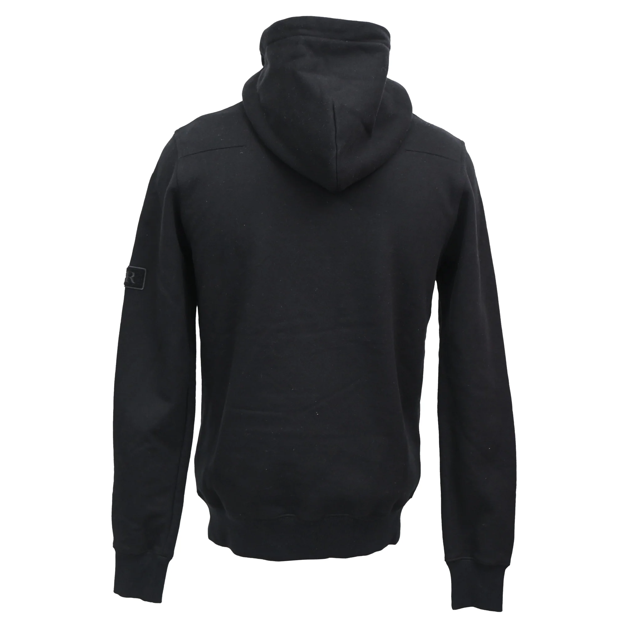 Men's Dior Logo-Patch Hoodie in Black Cotton - Image 3