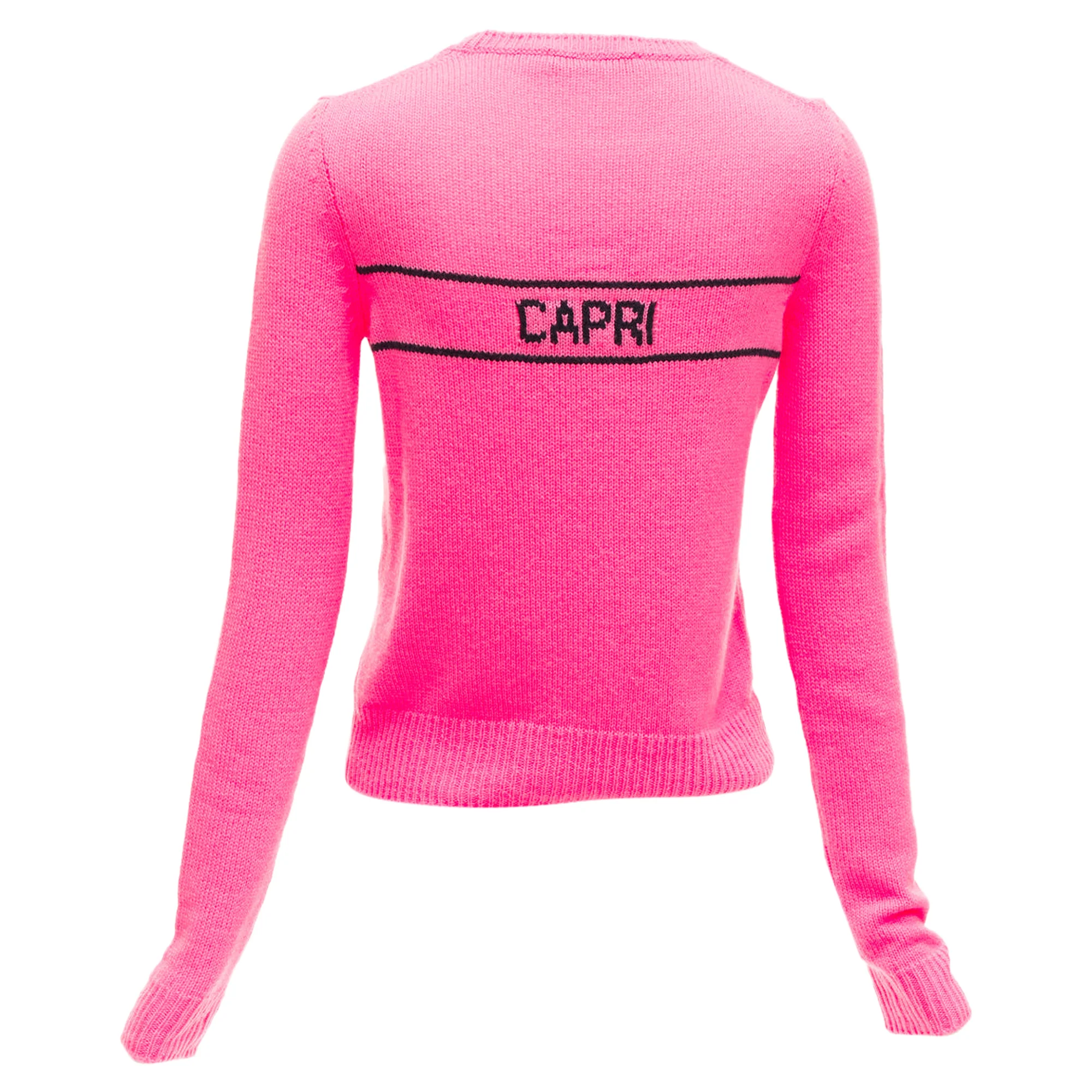 Women's CHRISTIAN DIOR 2022 100% cashmere pink star logo long sleeve sweater FR34 XXS - Image 5