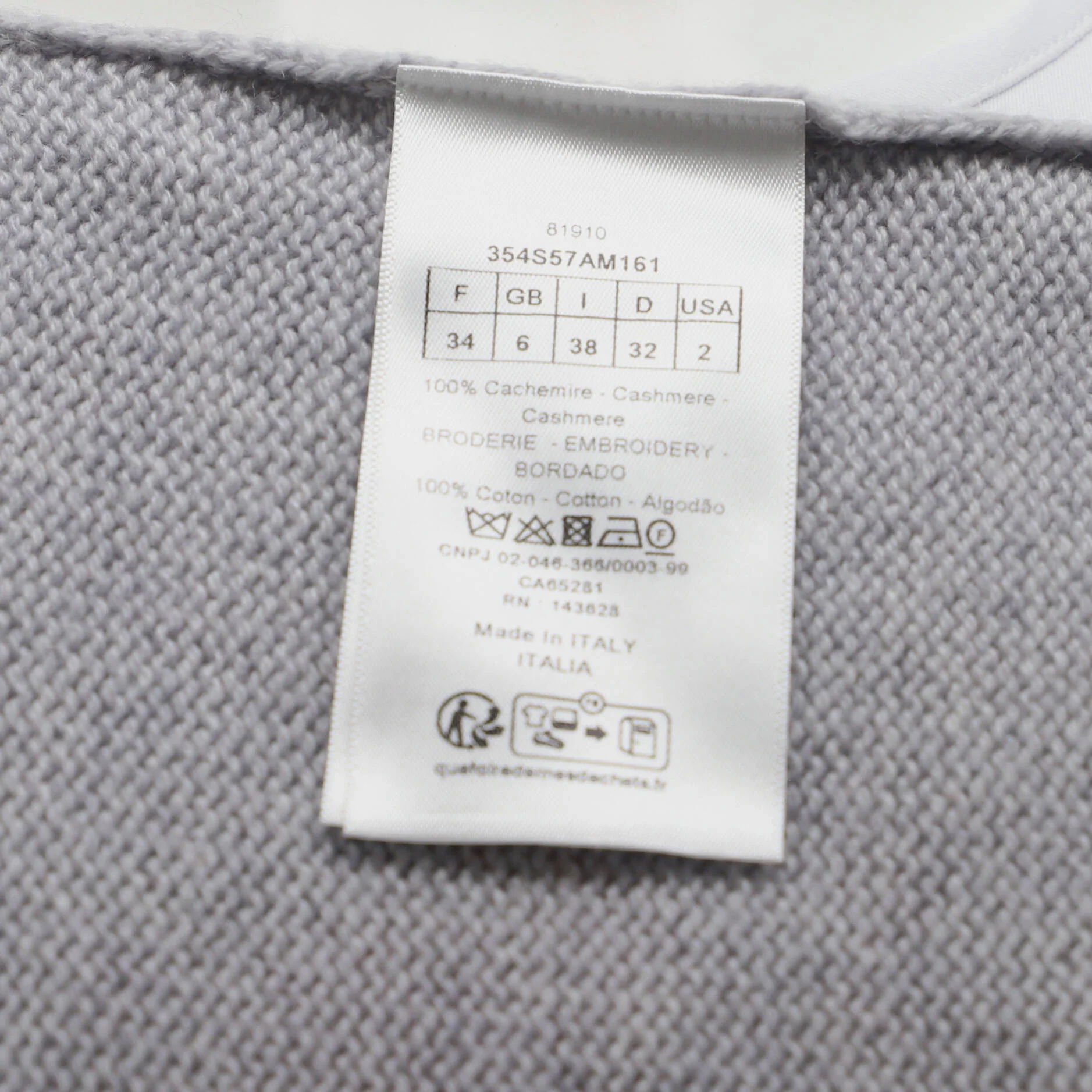 Women's Floral Crewneck Sweater Embroidered Cashmere - Image 4